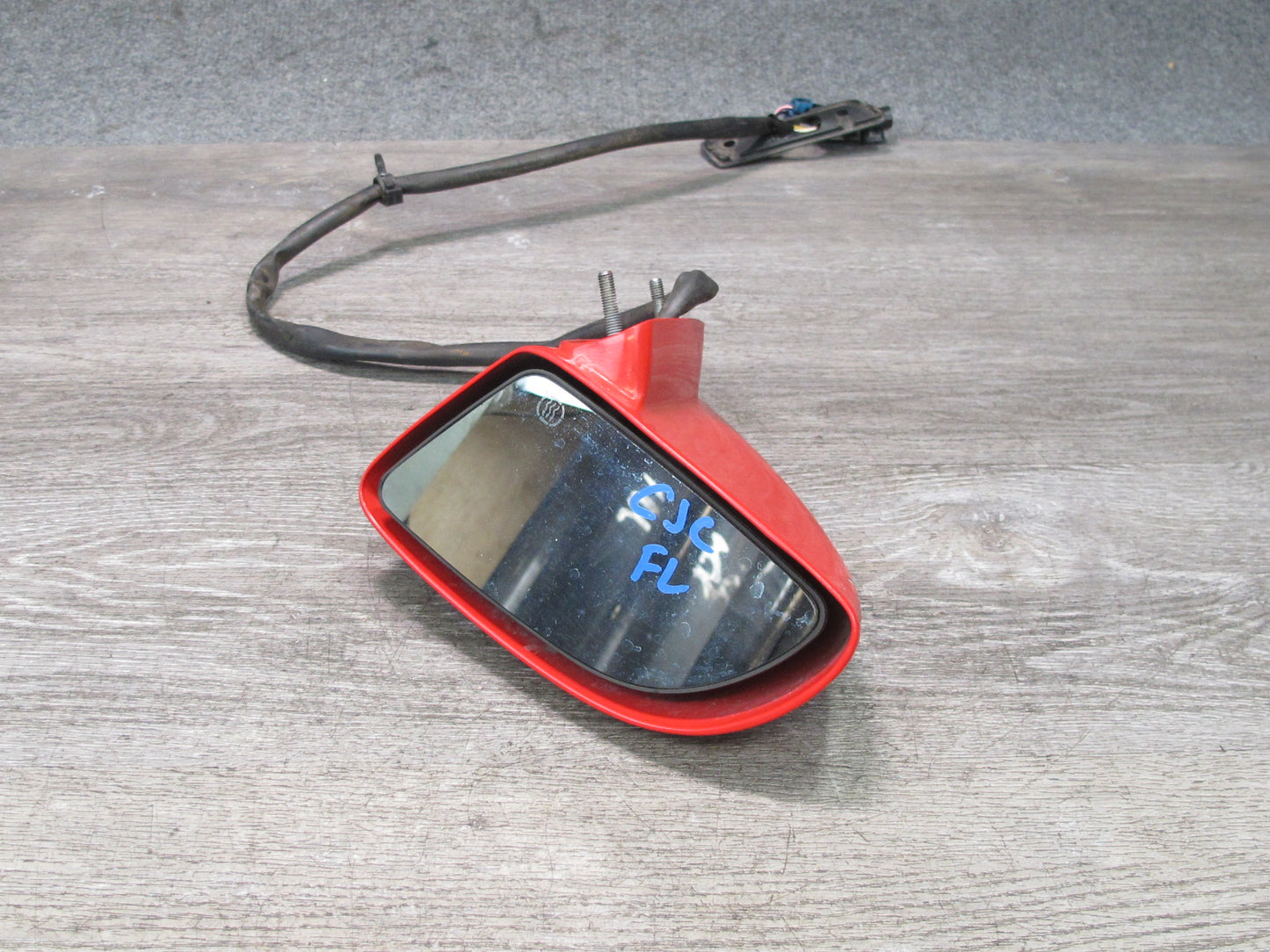 88-96 Chevrolet Corvette C4 Left Door Heated Side View Power Mirror RED OEM
