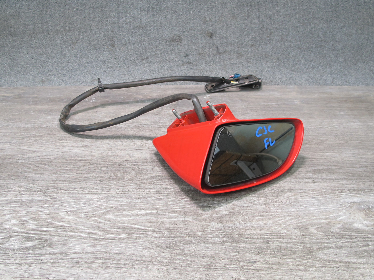 88-96 Chevrolet Corvette C4 Left Door Heated Side View Power Mirror RED OEM