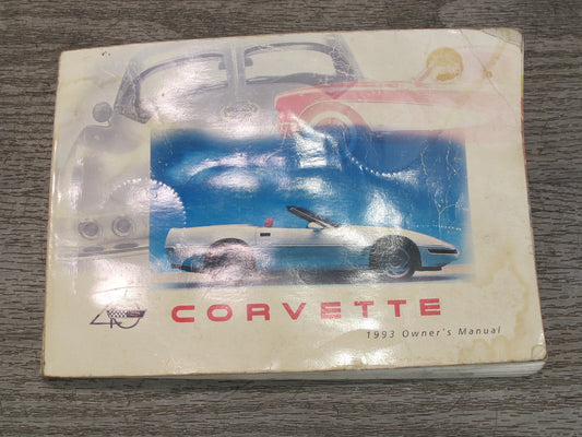 1993 Chevrolet Corvette C4 Owner Operator User Guide Manual Book OEM