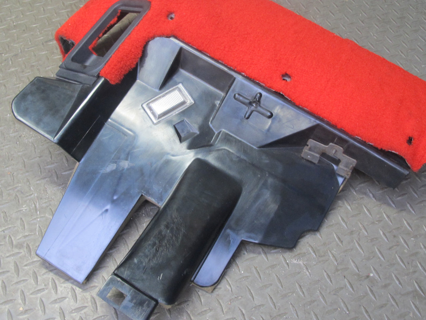 92-93 Chevrolet Corvette C4 Front Left Under Dash Trim Cover Panel RED OEM