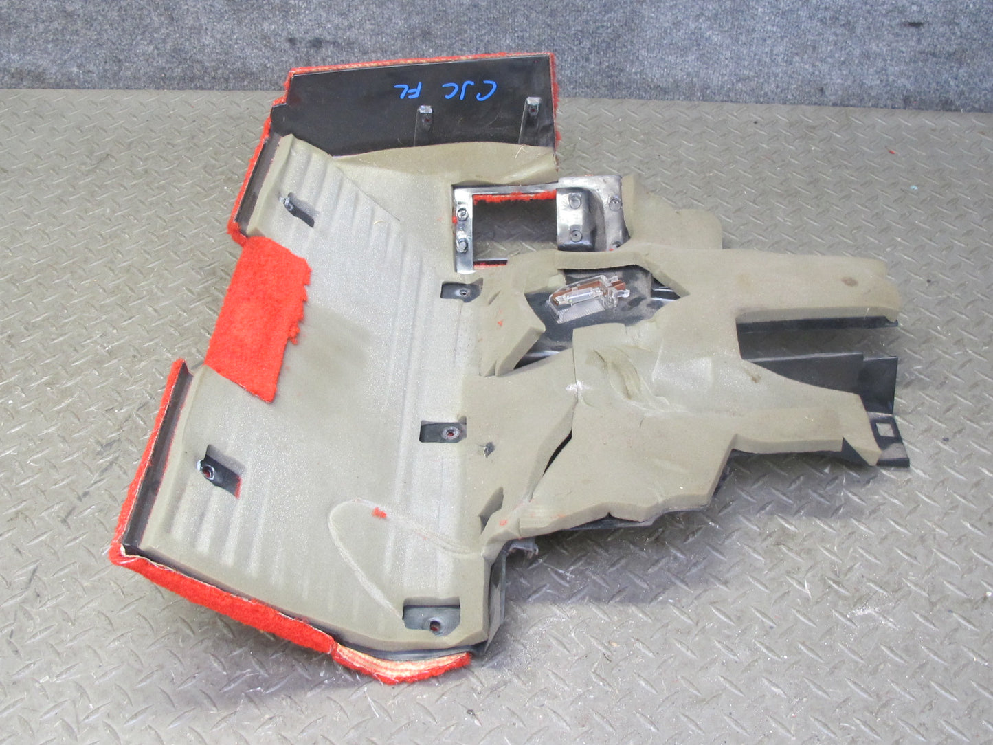 92-93 Chevrolet Corvette C4 Front Left Under Dash Trim Cover Panel RED OEM