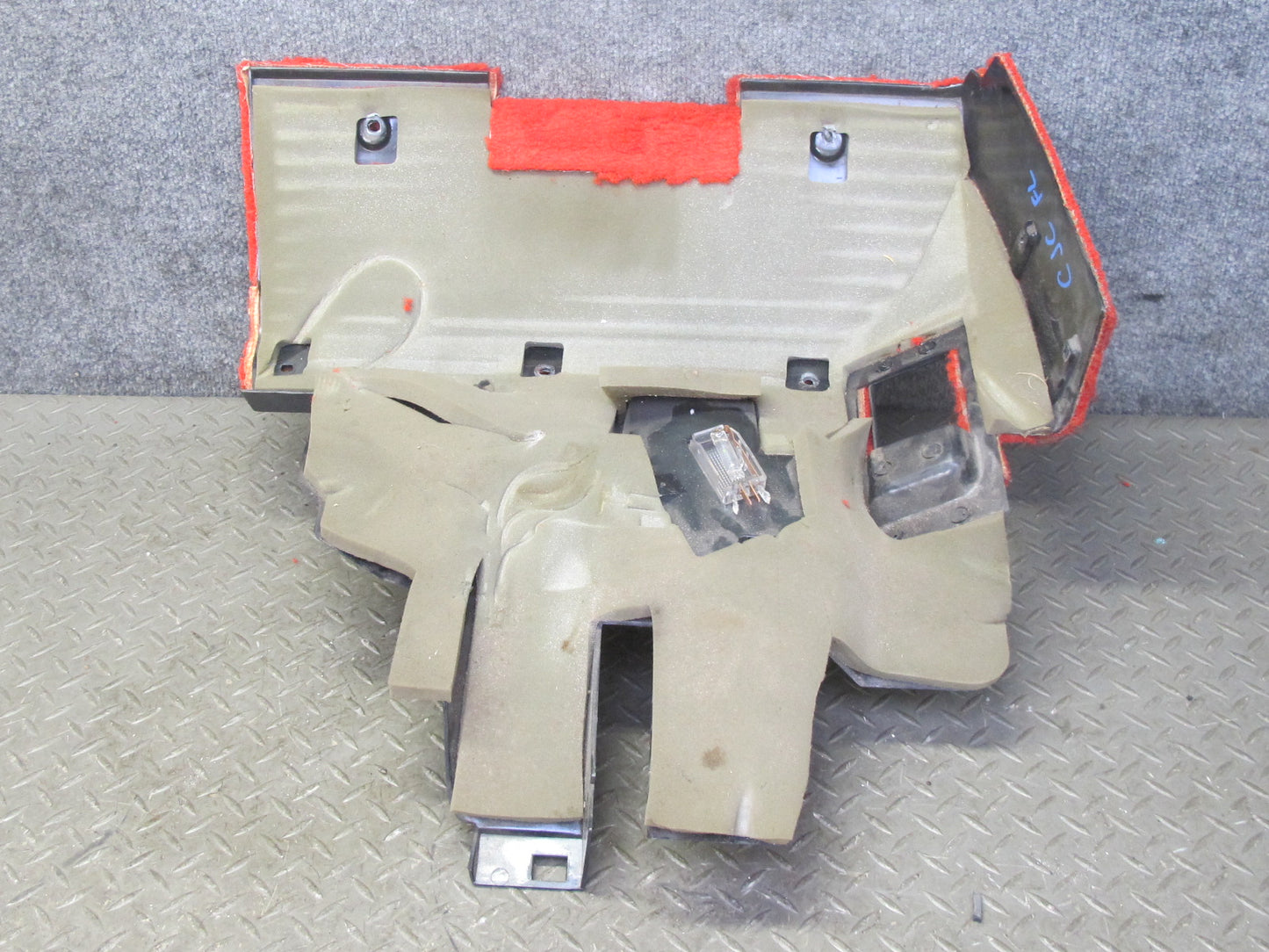 92-93 Chevrolet Corvette C4 Front Left Under Dash Trim Cover Panel RED OEM