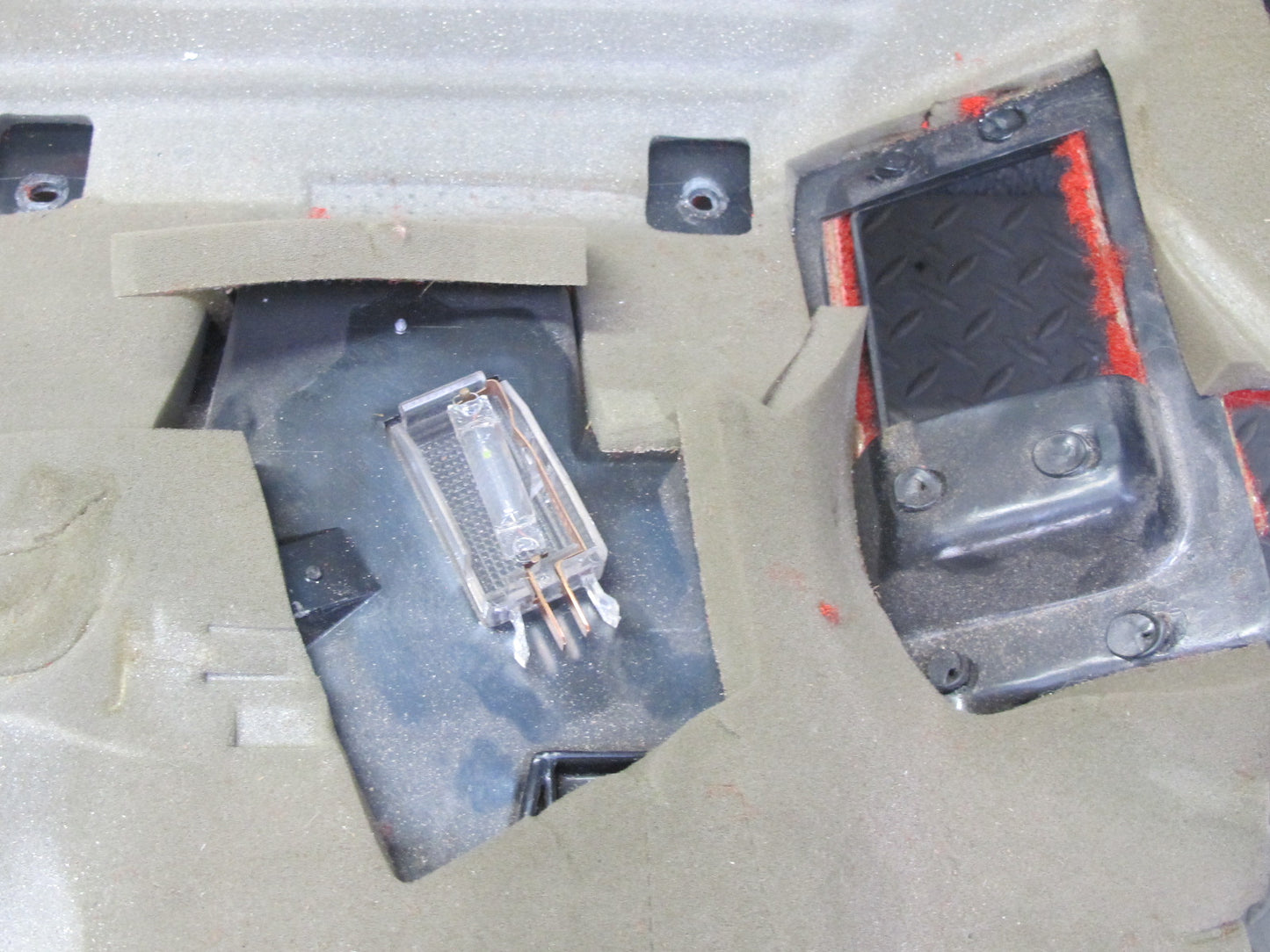 92-93 Chevrolet Corvette C4 Front Left Under Dash Trim Cover Panel RED OEM