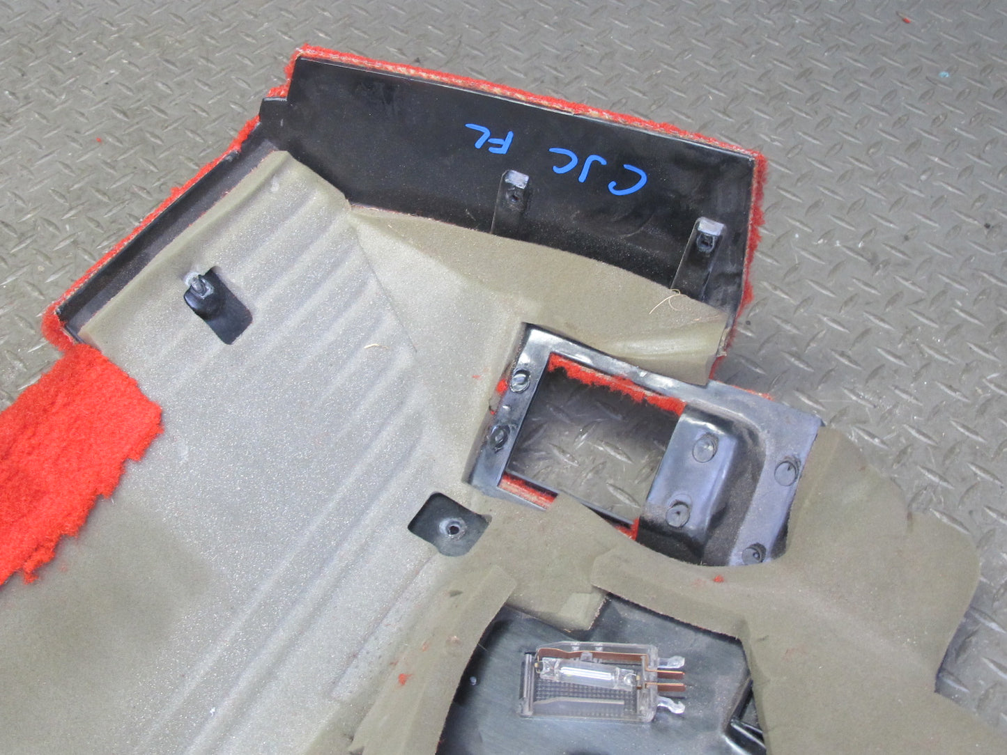 92-93 Chevrolet Corvette C4 Front Left Under Dash Trim Cover Panel RED OEM