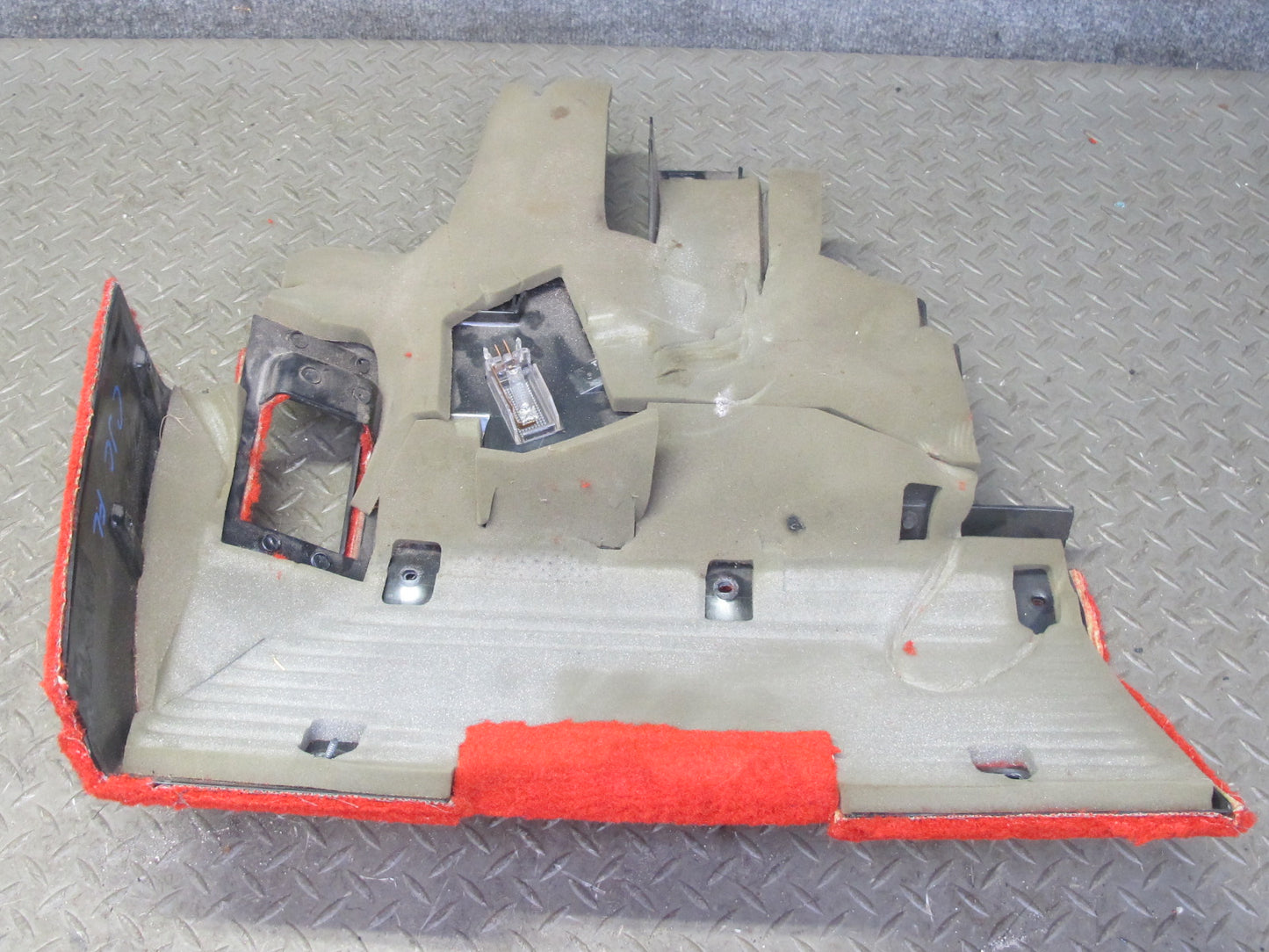 92-93 Chevrolet Corvette C4 Front Left Under Dash Trim Cover Panel RED OEM