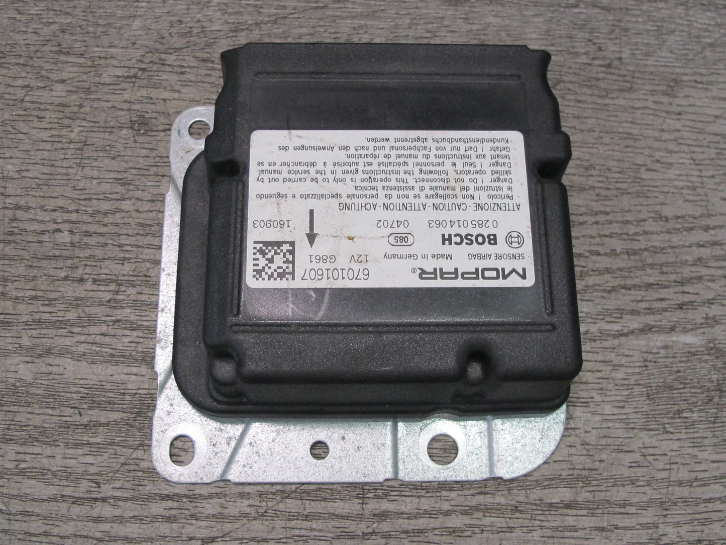 2017-2020 Maserati Levante M161 Data Restraint Diagnostic Control Module