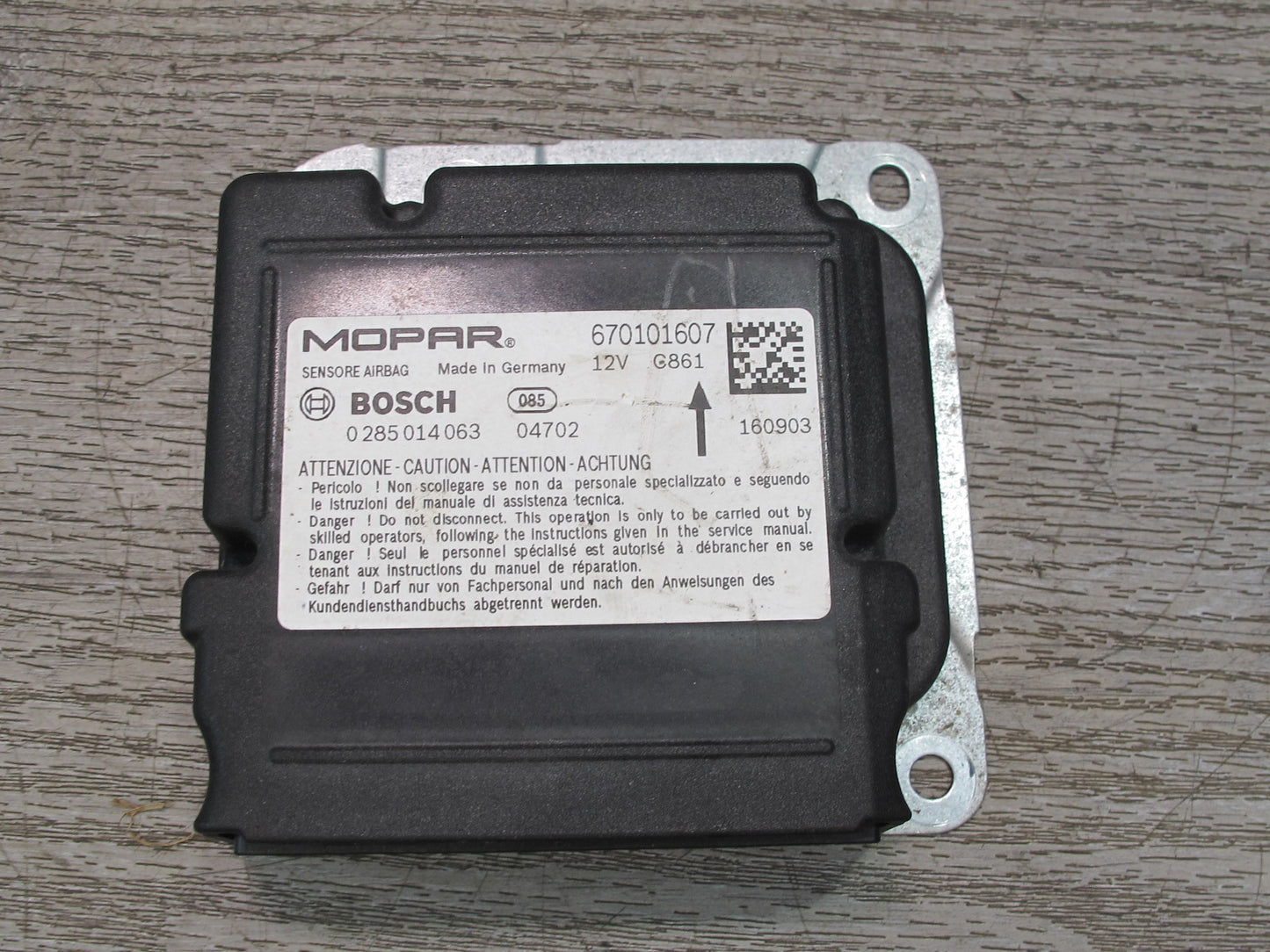 2017-2020 Maserati Levante M161 Data Restraint Diagnostic Control Module