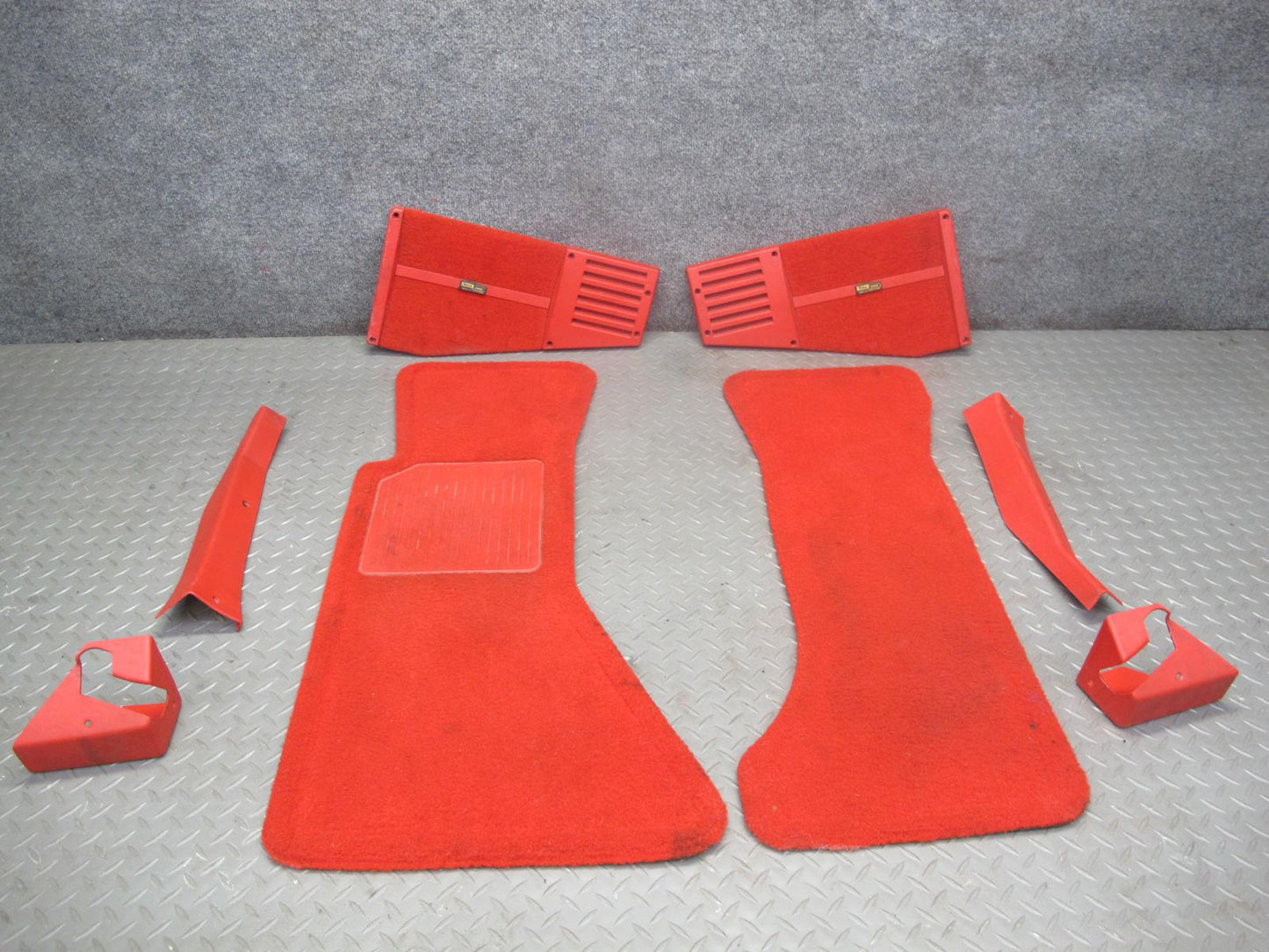 1993 Chevrolet Corvette C4 Hatch 18pcs Interior Trunk Carpet Trim Set RED OEM