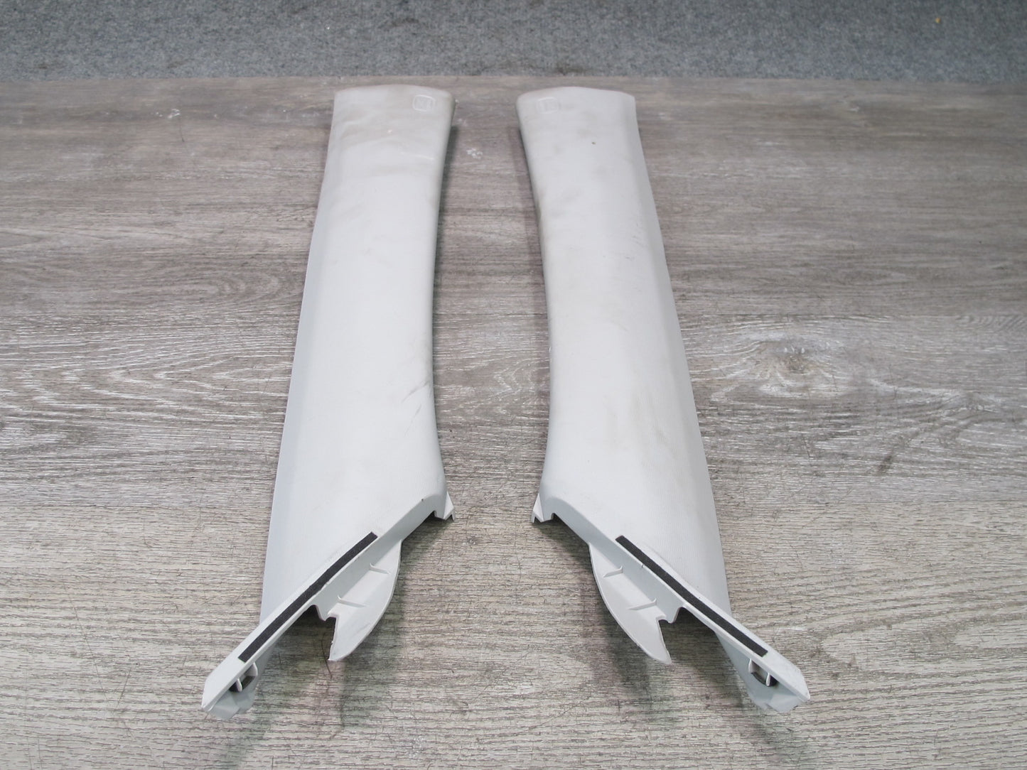 04-11 Mazda RX8 Set of 2 Front Left & Right Interior A Pillar Trim Gray OEM