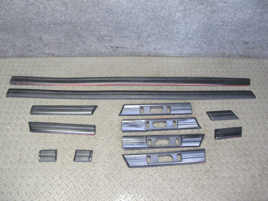 86-88 Mazda RX7 Front & Rear Left & Right Fender Door Molding Trim Set 12pcs OEM