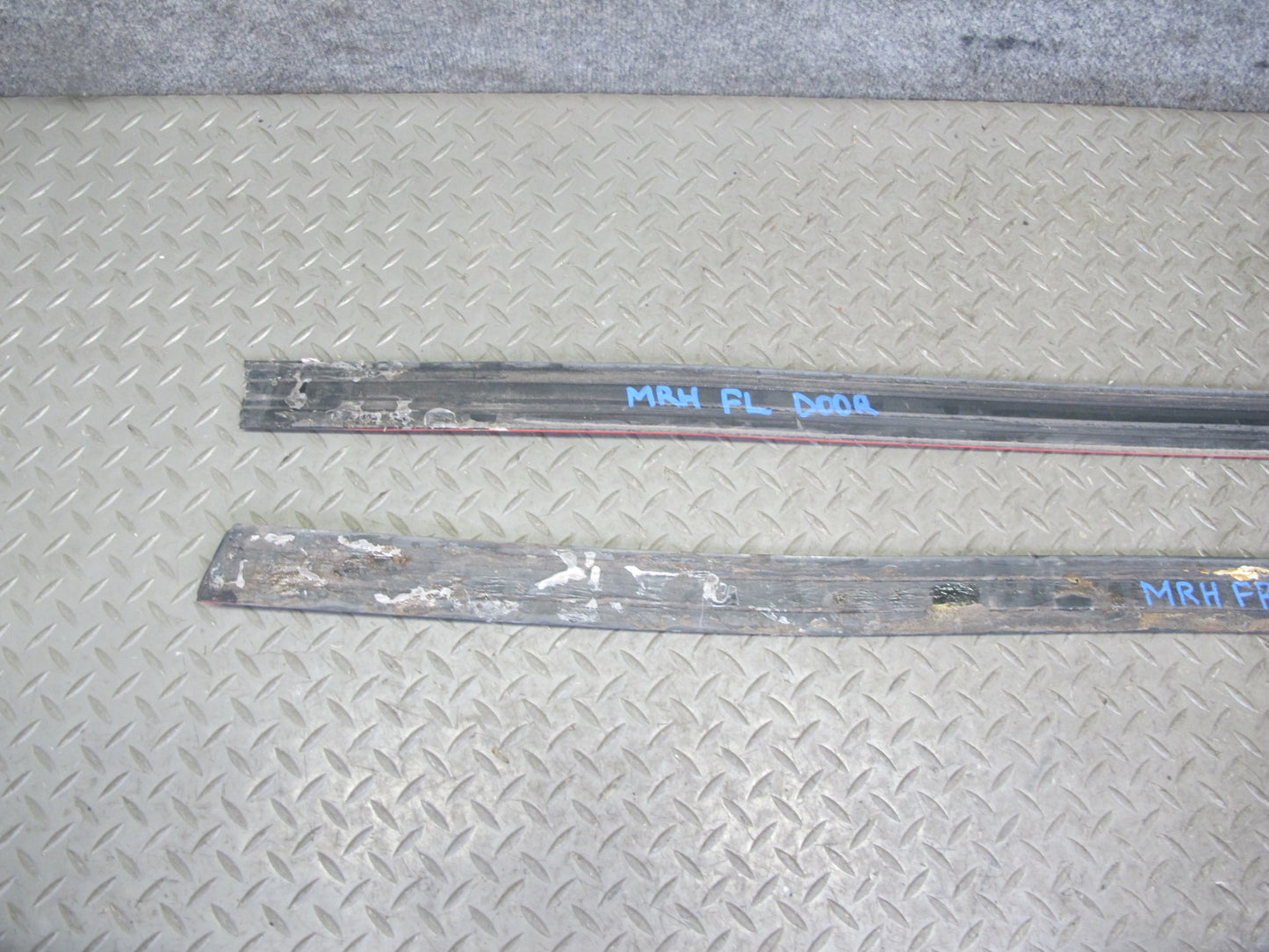 86-88 Mazda RX7 Front & Rear Left & Right Fender Door Molding Trim Set 12pcs OEM