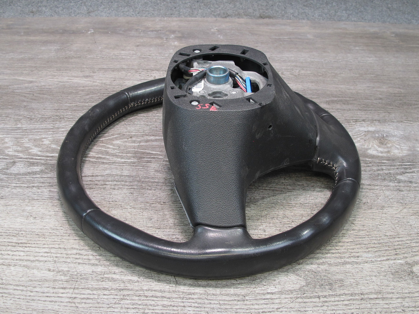 07-09 Saturn SKY Redline 3-SPOKE Black Leather Steering w Controls OEM