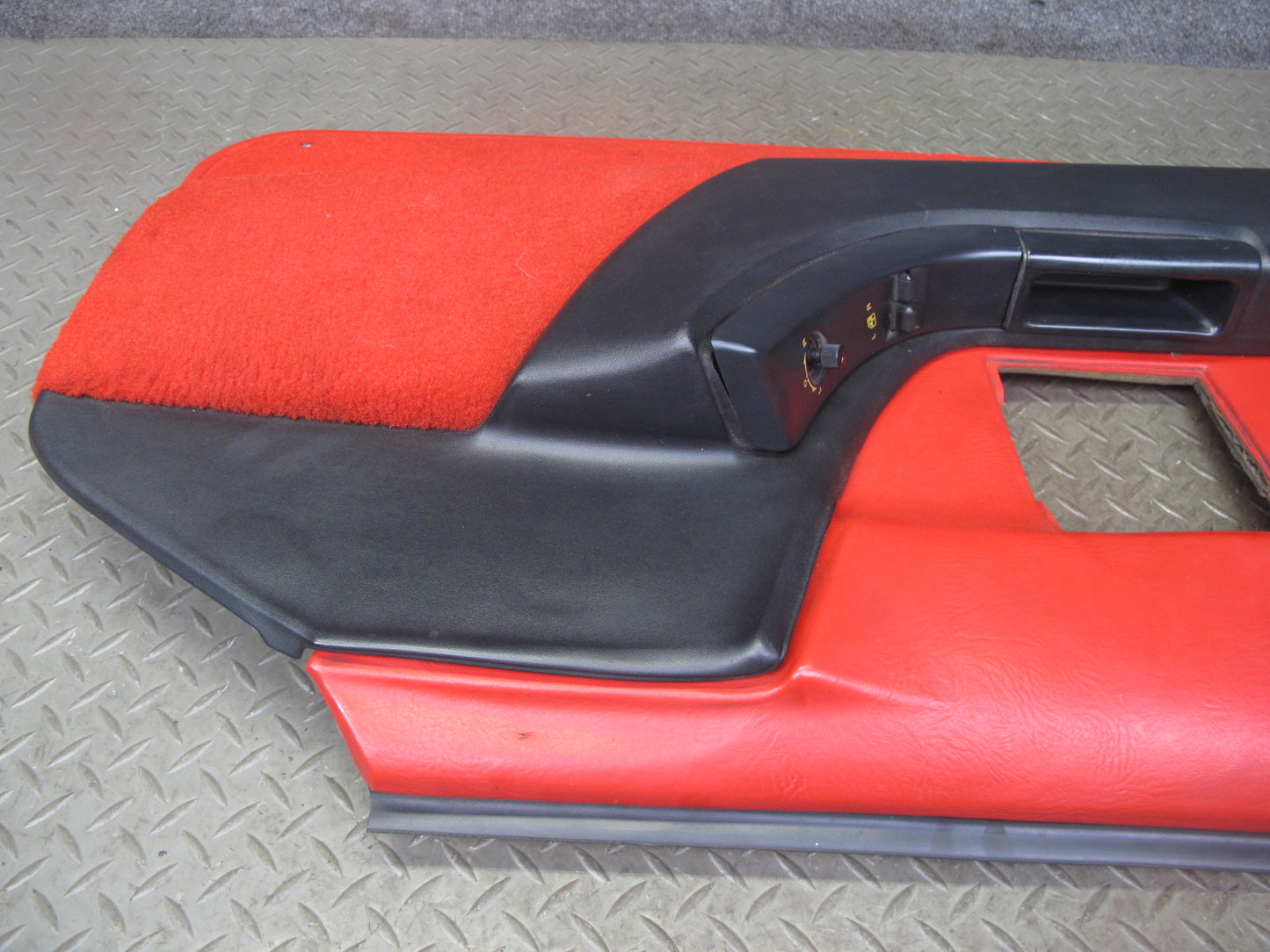 1993 Chevrolet Corvette C4 Left Door Interior Trim Cover Panel Torch RED OEM