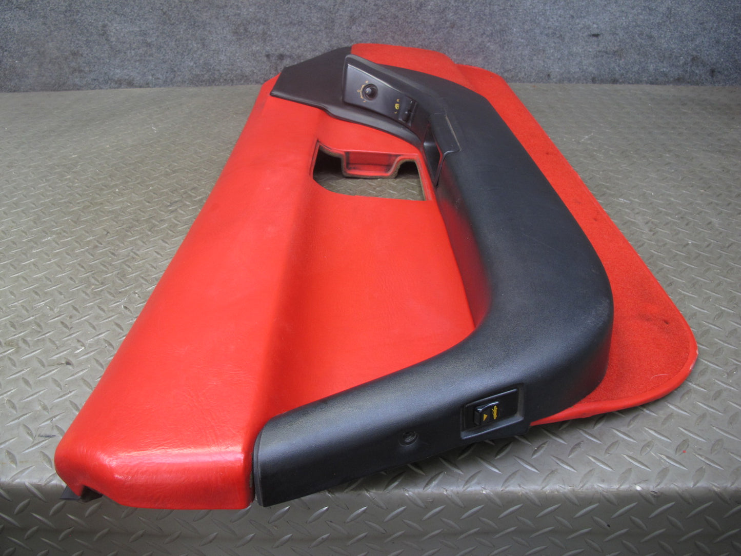 1993 Chevrolet Corvette C4 Left Door Interior Trim Cover Panel Torch RED OEM
