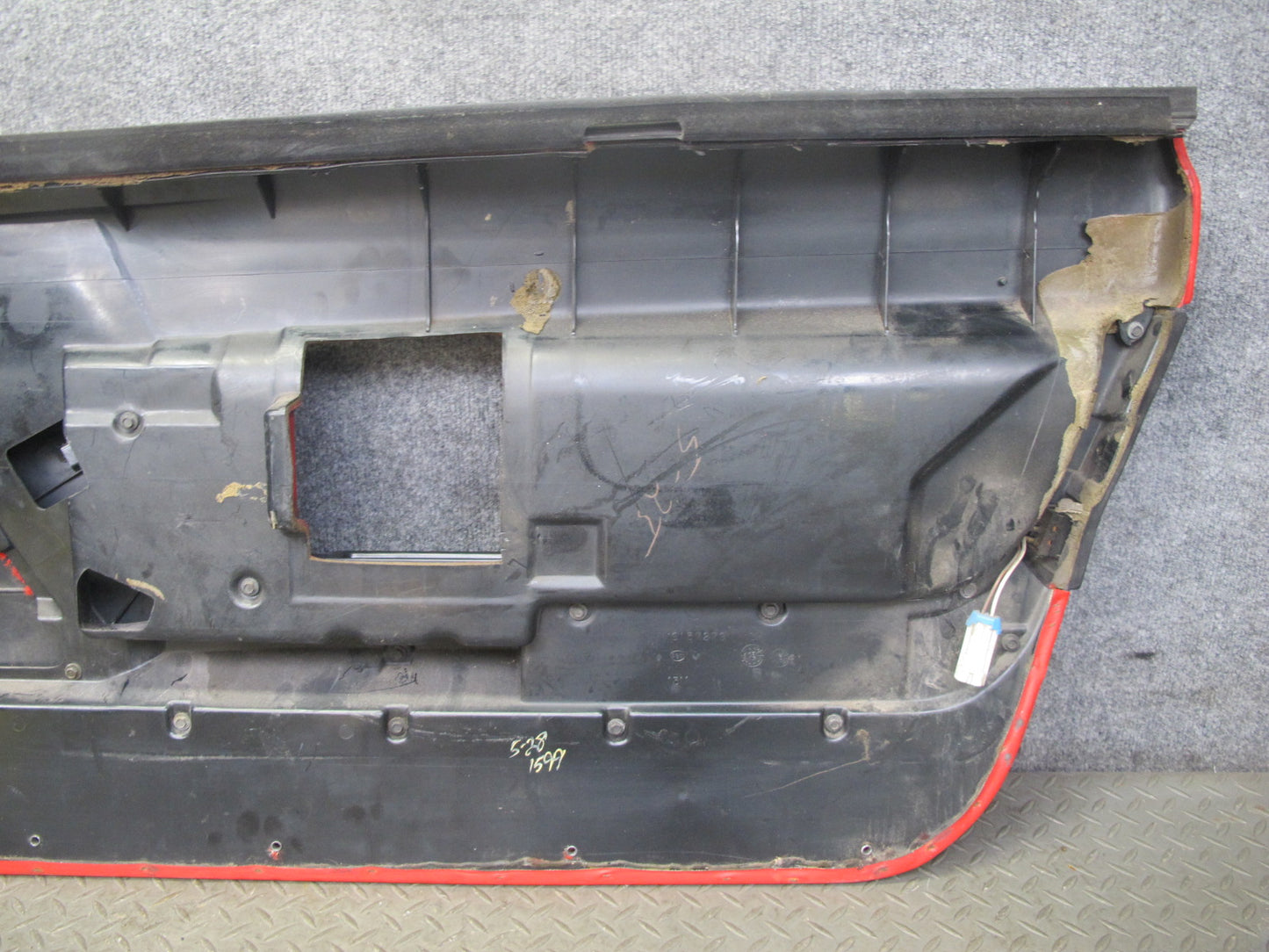 1993 Chevrolet Corvette C4 Left Door Interior Trim Cover Panel Torch RED OEM