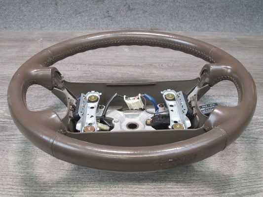 97-98 Lexus JZZ31L SC400 SC300 Leather Steering w Cruise Switch Brown OEM