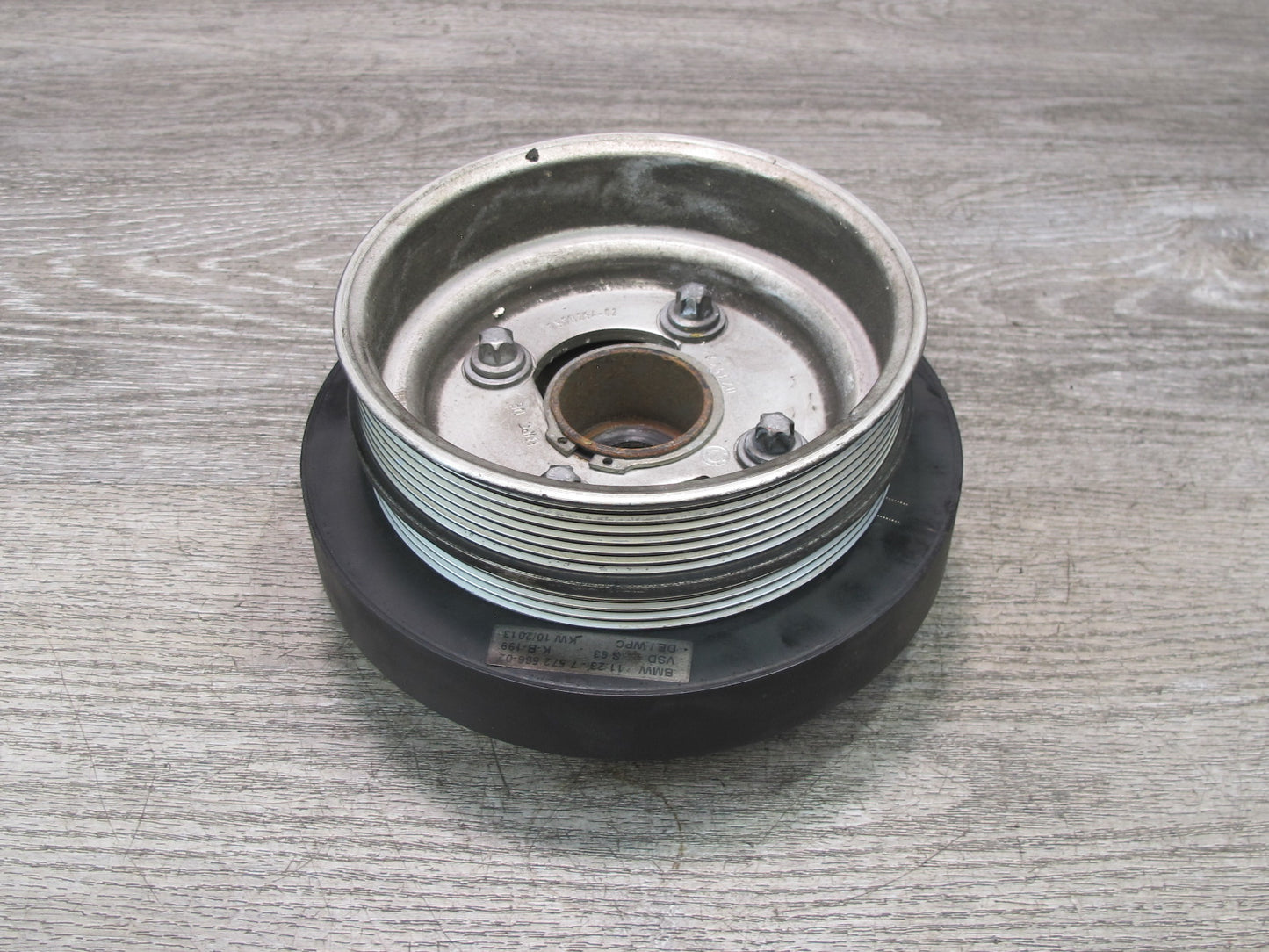 10-14 BMW E71 X6M Crankshaft Pulley Harmonic Balancer Vibration Damper 7572566