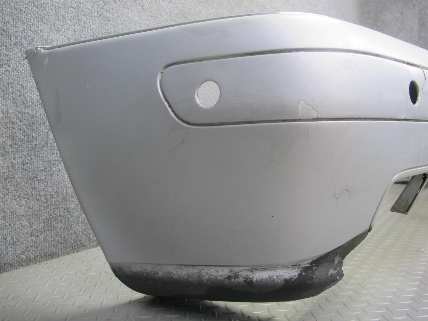 96-99 Mercedes W140 C140 CL Coupe Front Bumper Cover Silver Damaged