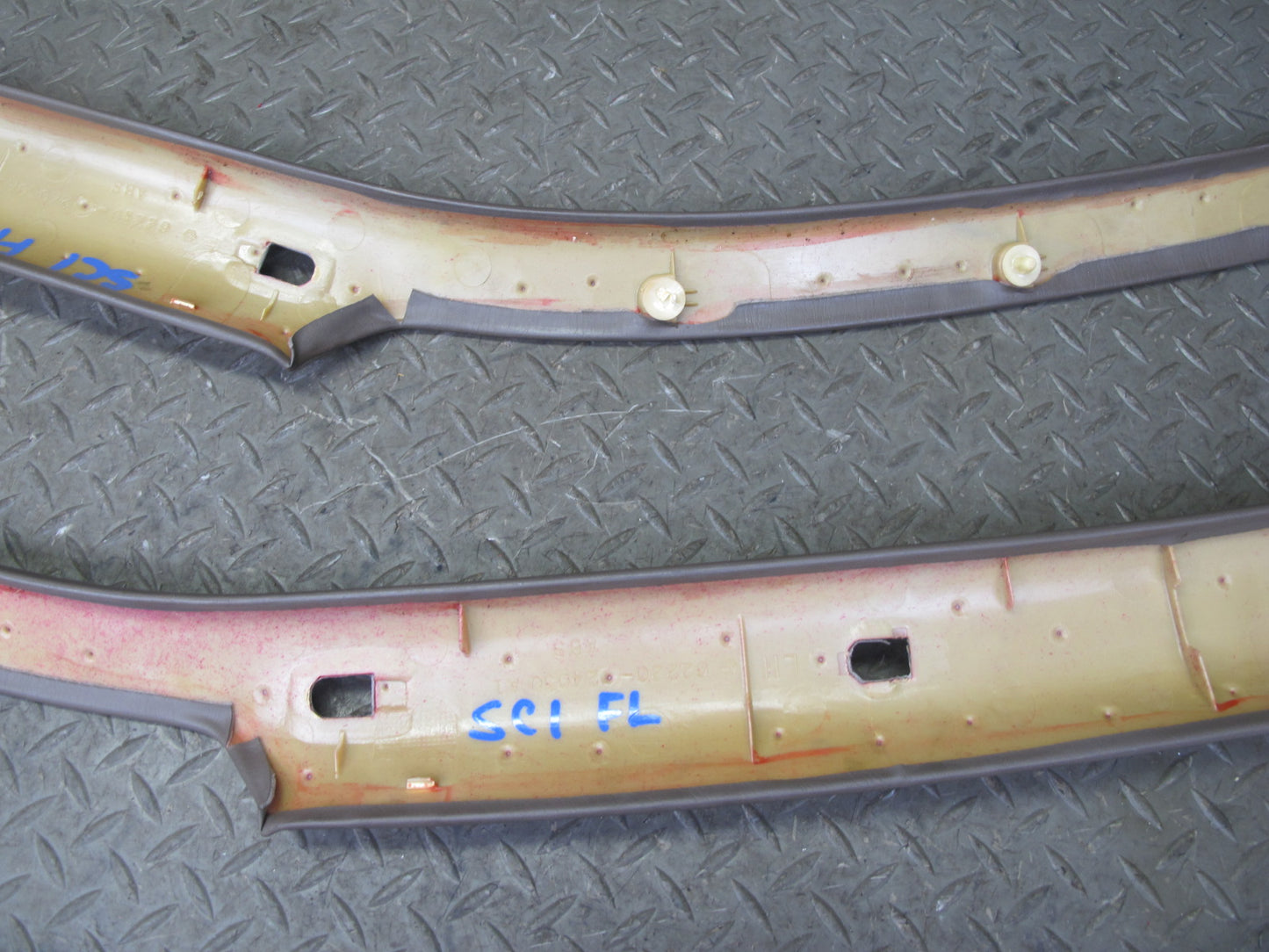 92-00 Lexus JZZ31L SC400 SC300 Front A Pillar Trim Cover Panel Set Brown OEM