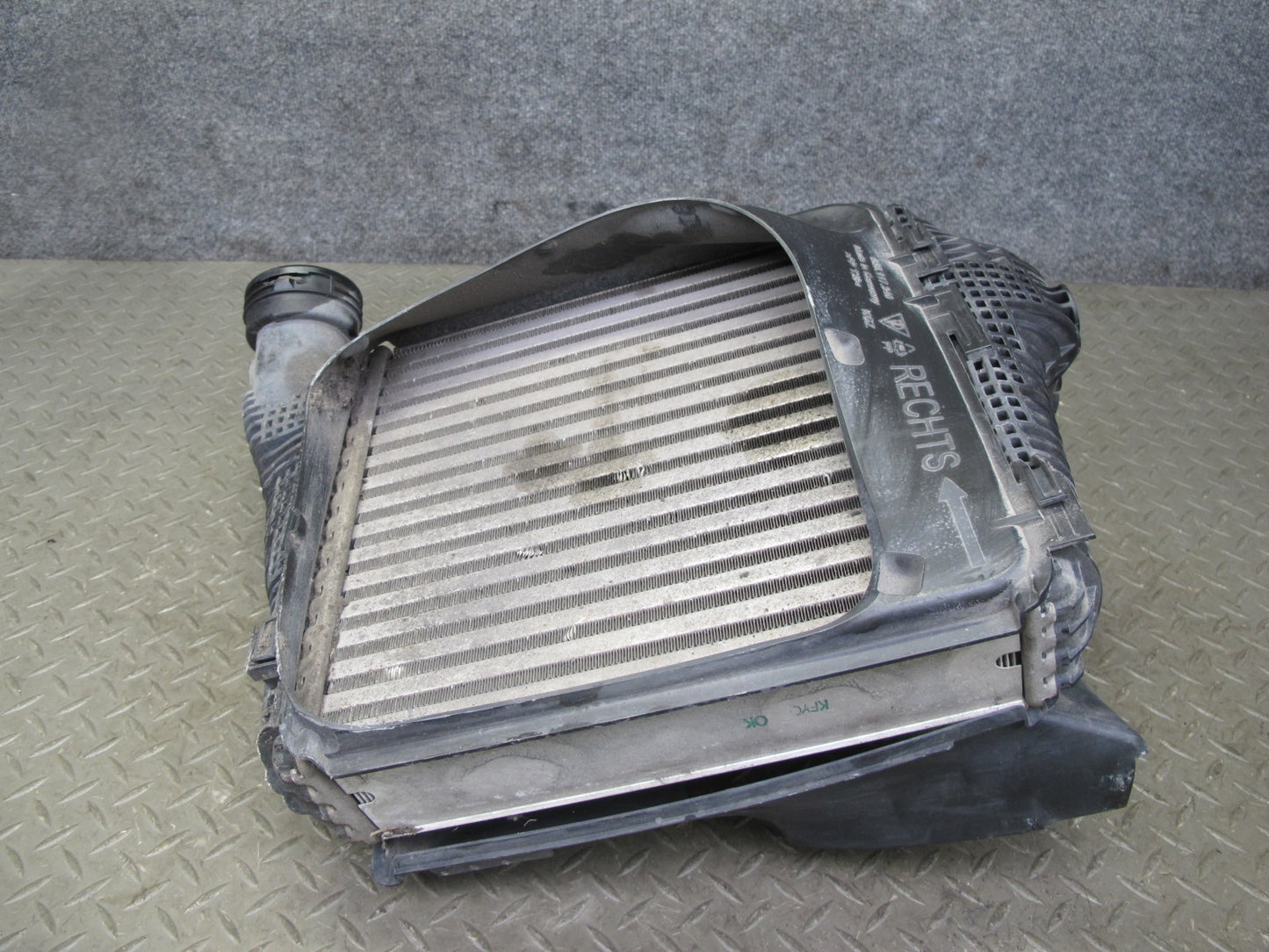 2015-2018 Porsche Macan S 3.0L Front Right Intercooler w Shroud 95B145804A