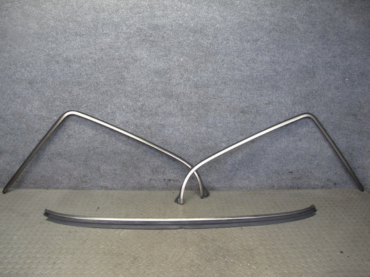 96-99 Mercedes W140 C140 CL Coupe Rear Windshield Chrome Trim Molding Set OEM