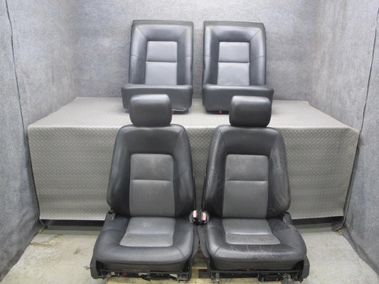 96-99 Mercedes W140 C140 CL600 Coupe Front & Rear Leather Seat Set Black OEM