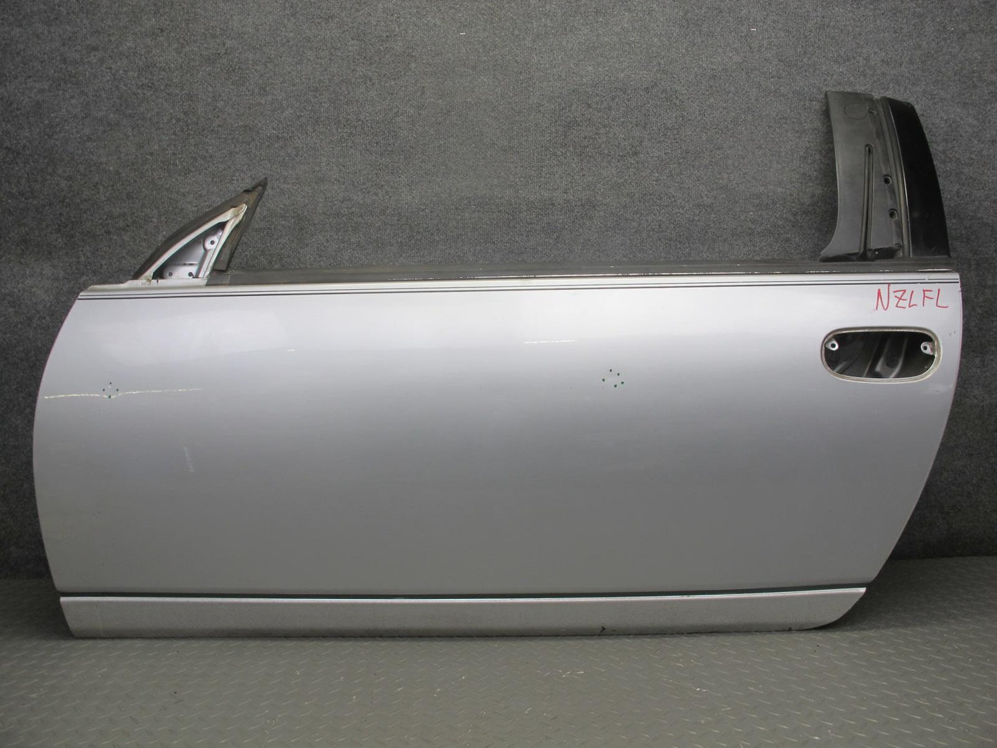 90-93 Nissan Z32 300ZX Coupe 2+0 Left Driver Door Shell Panel Silver OEM