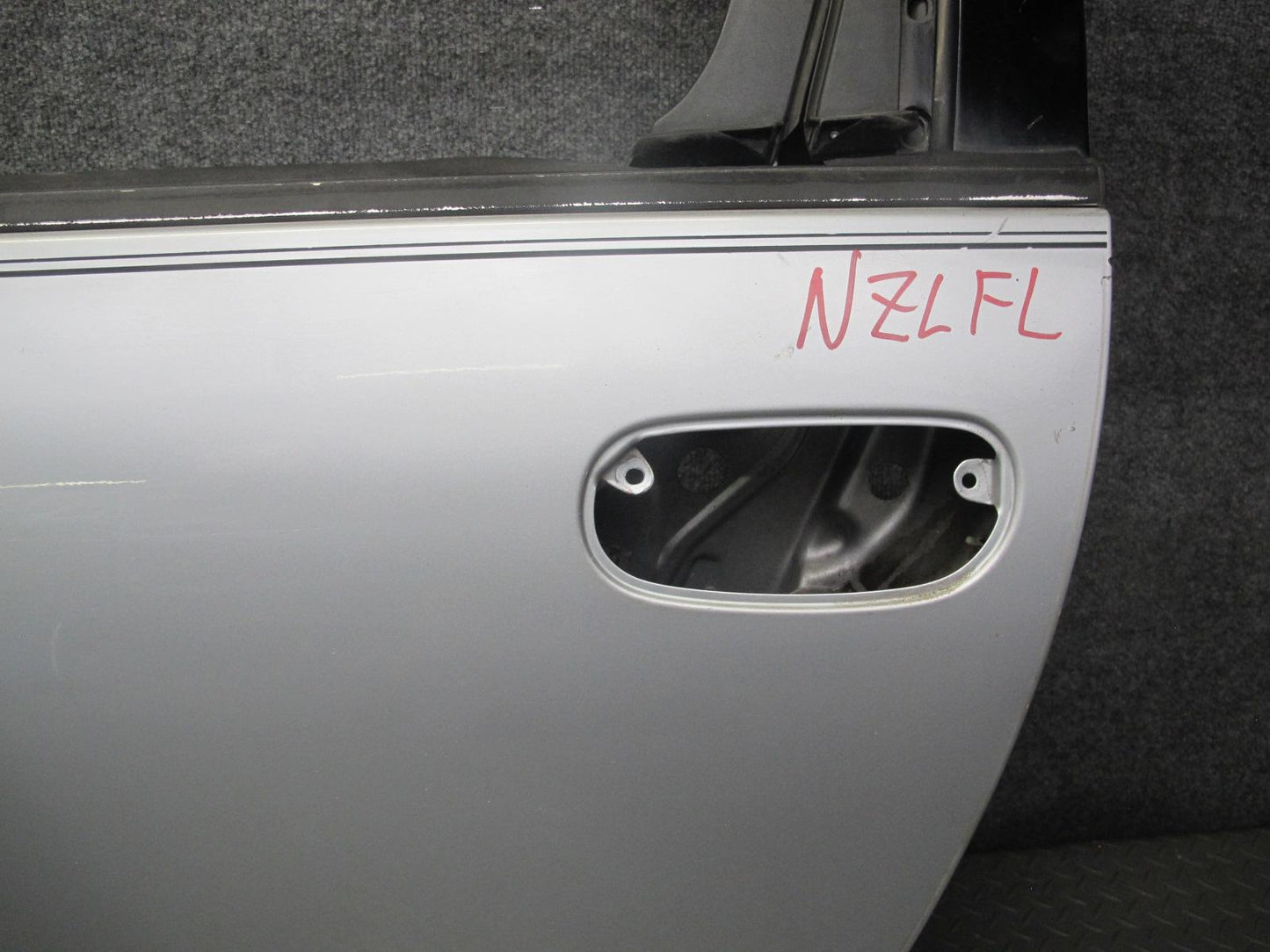 90-93 Nissan Z32 300ZX Coupe 2+0 Left Driver Door Shell Panel Silver OEM