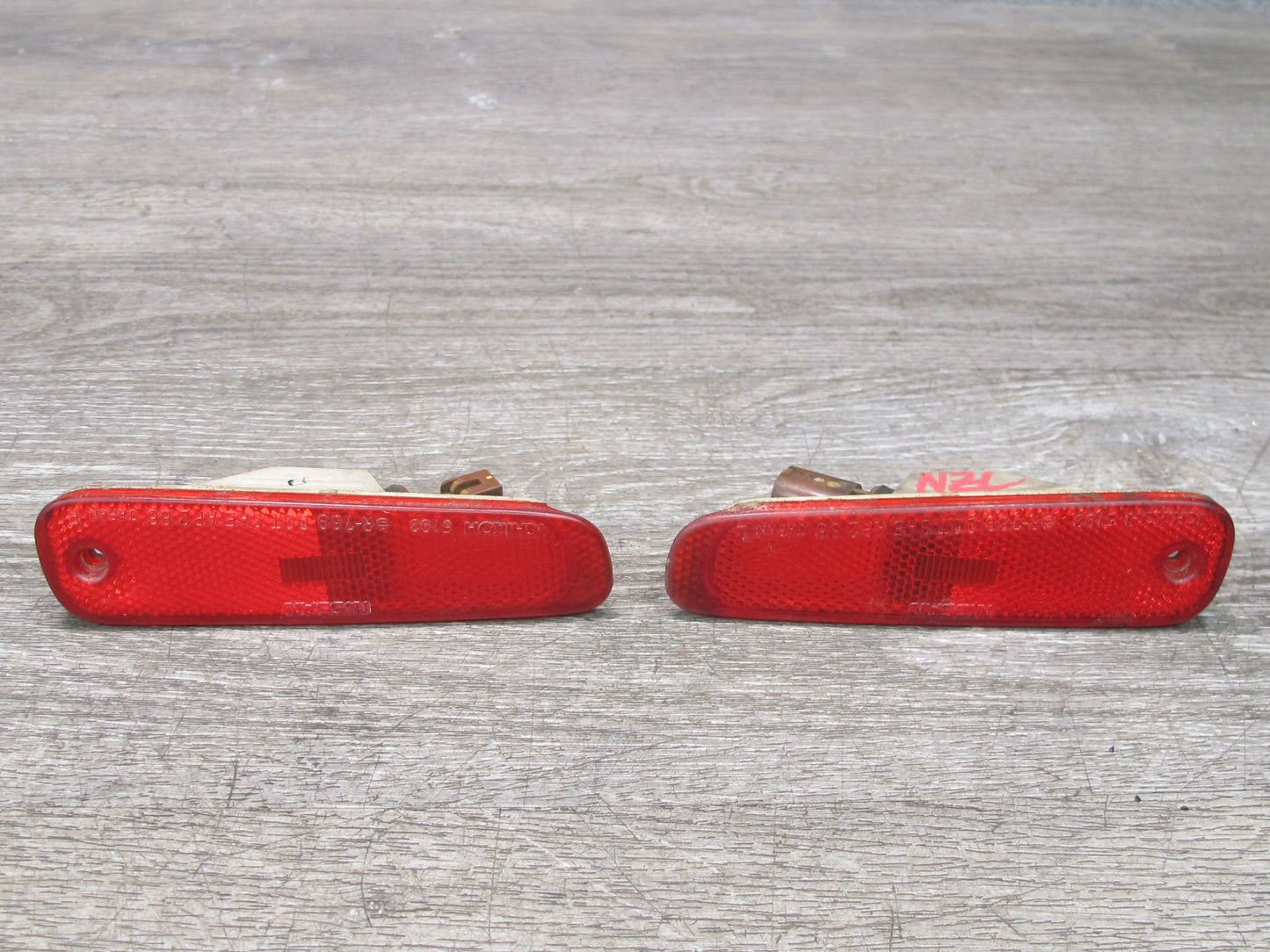 90-96 Nissan Z32 300ZX Set of 2 Rear Bumper Side Marker Light Lamp OEM