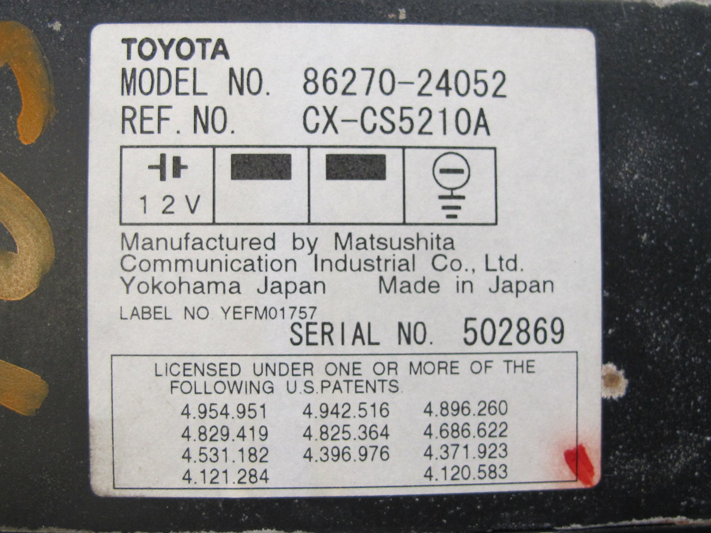 92-98 Lexus JZZ31L SC400 SC300 CD Changer Player w Magazine 86270-24052 OEM