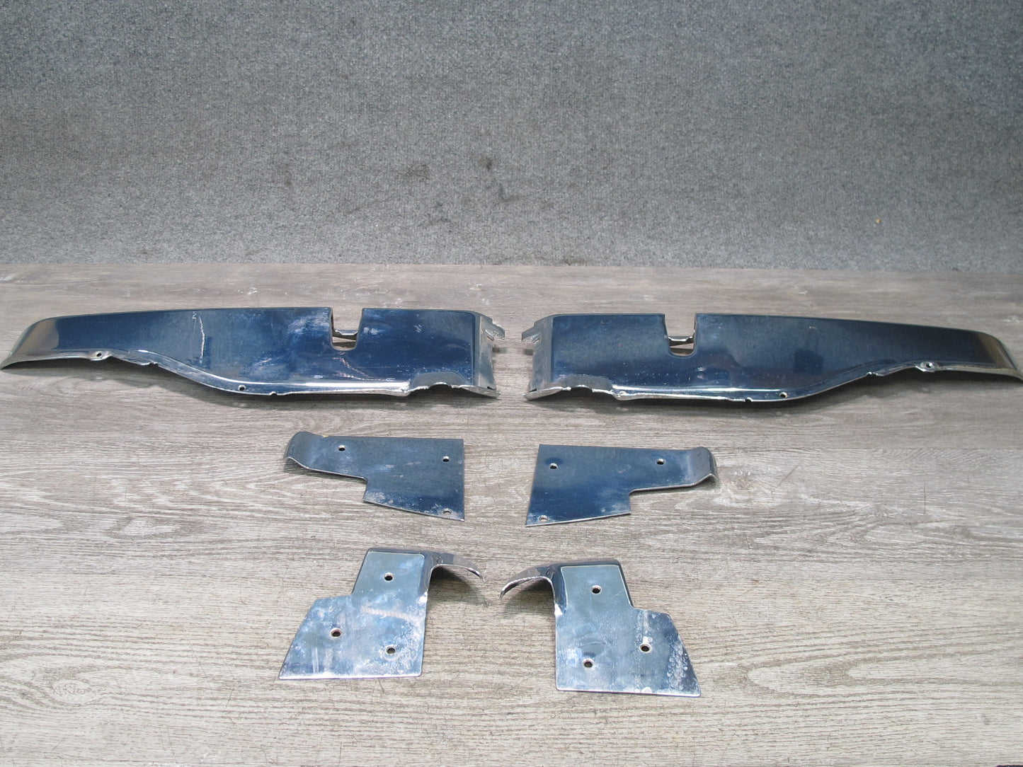96-99 Mercedes W140 C140 Cl-class Coupe Set of 6 Door Edge Chrome Trim Panel OEM