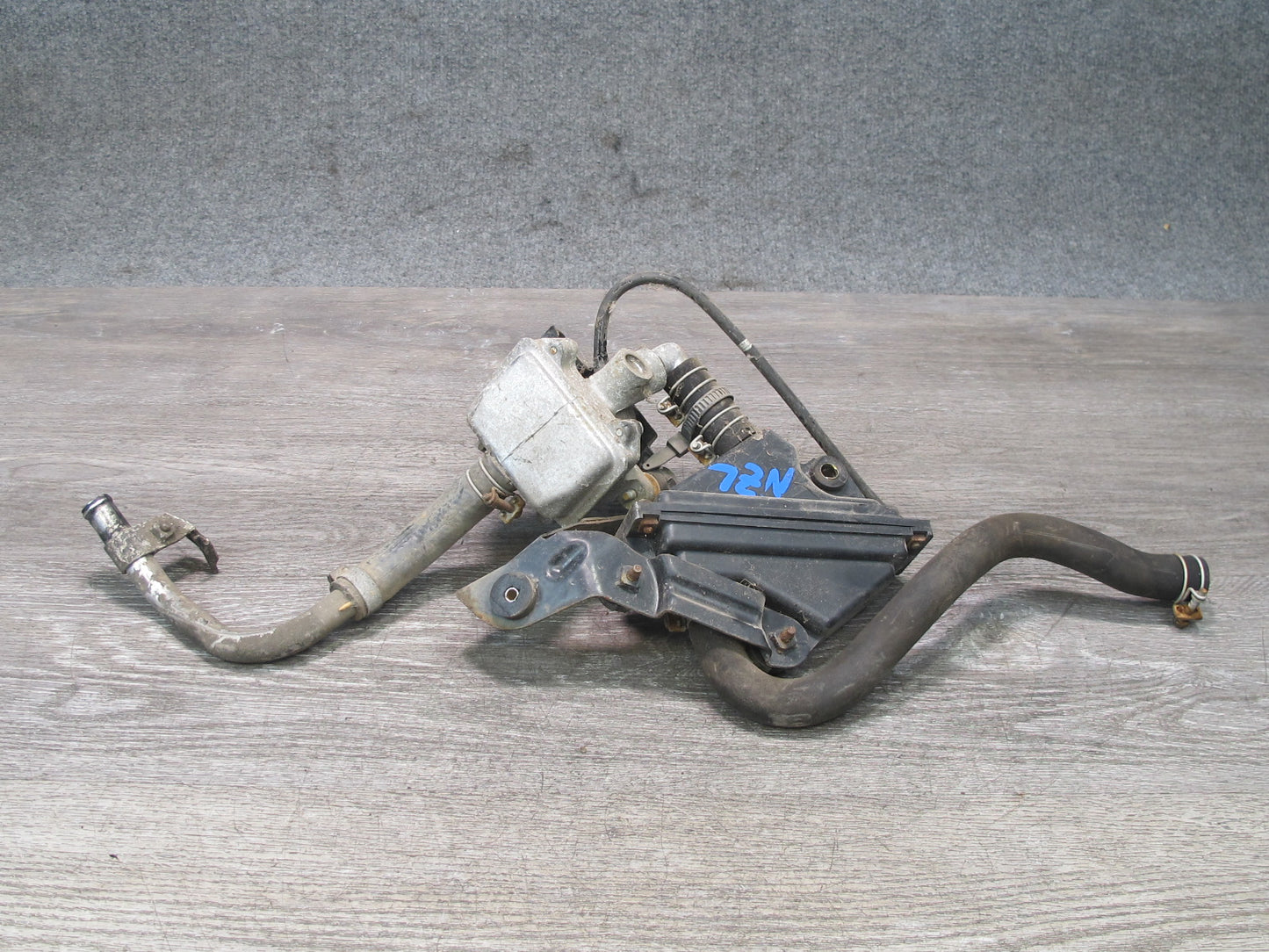 90-91 Nissan Z32 300ZX Turbo Right Auxiliary Secondary Smog Pump w Air Cleaner