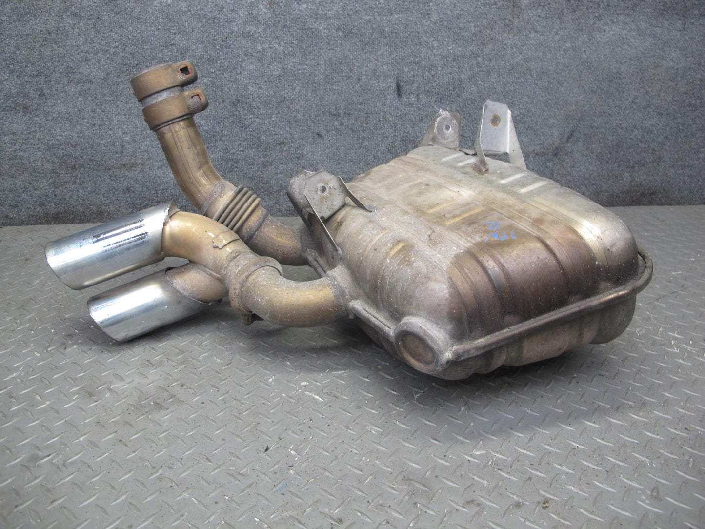 2002-2005 Porsche 911 996 3.6L Rear Right Exhaust Muffler w Tips