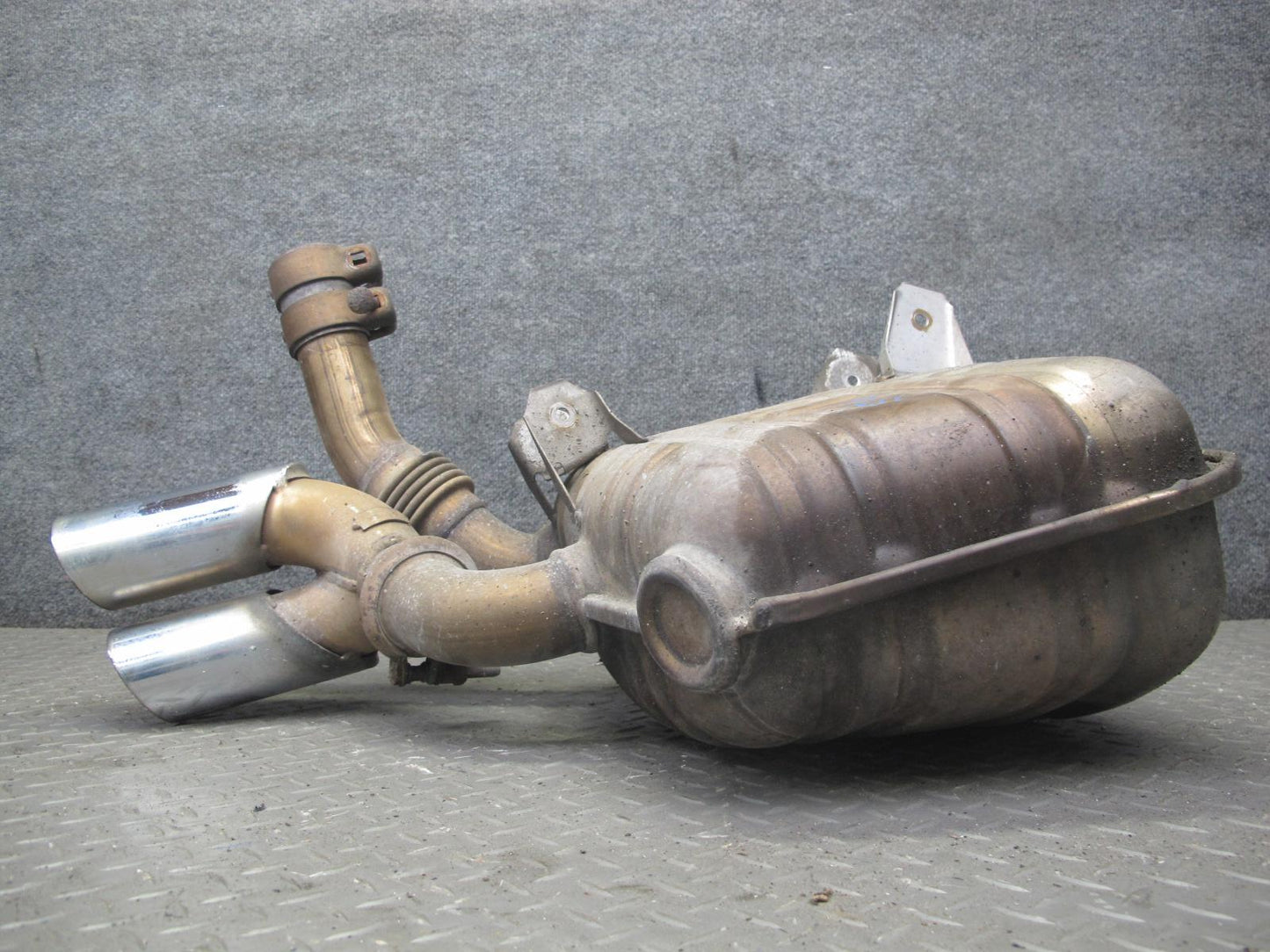 2002-2005 Porsche 911 996 3.6L Rear Right Exhaust Muffler w Tips