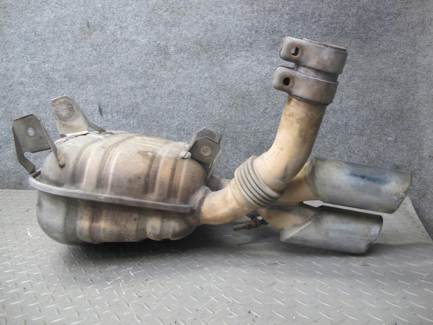 2002-2005 Porsche 911 996 3.6L Rear Right Exhaust Muffler w Tips