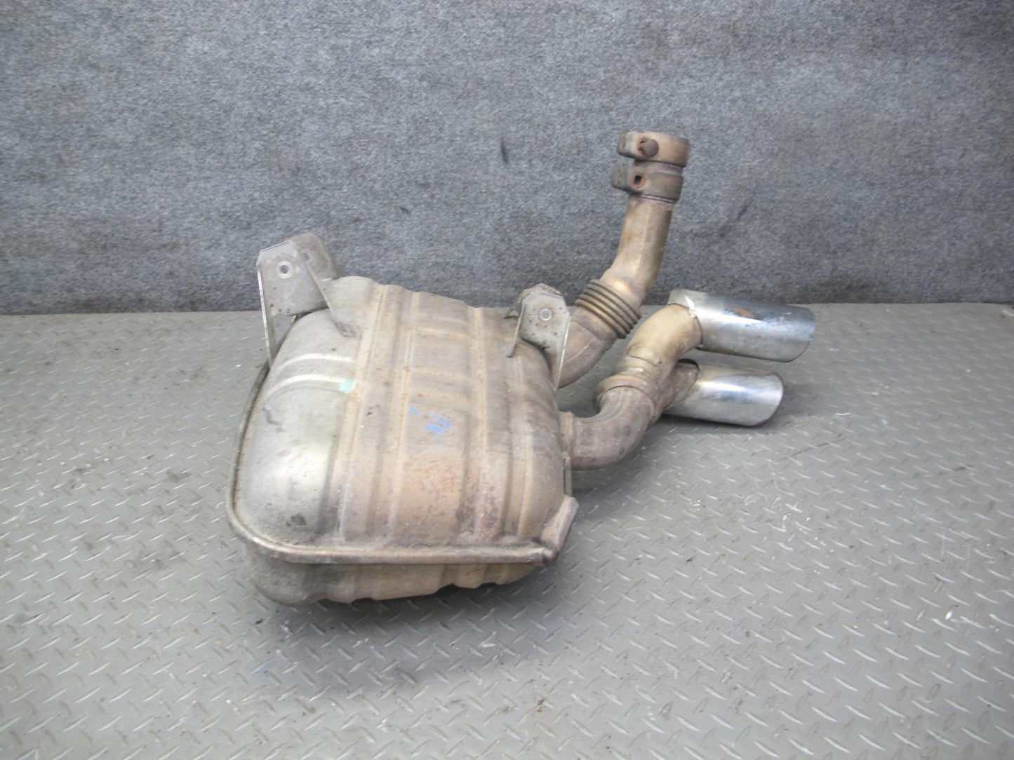 2002-2005 Porsche 911 996 3.6L Rear Left Exhaust Muffler w Tips