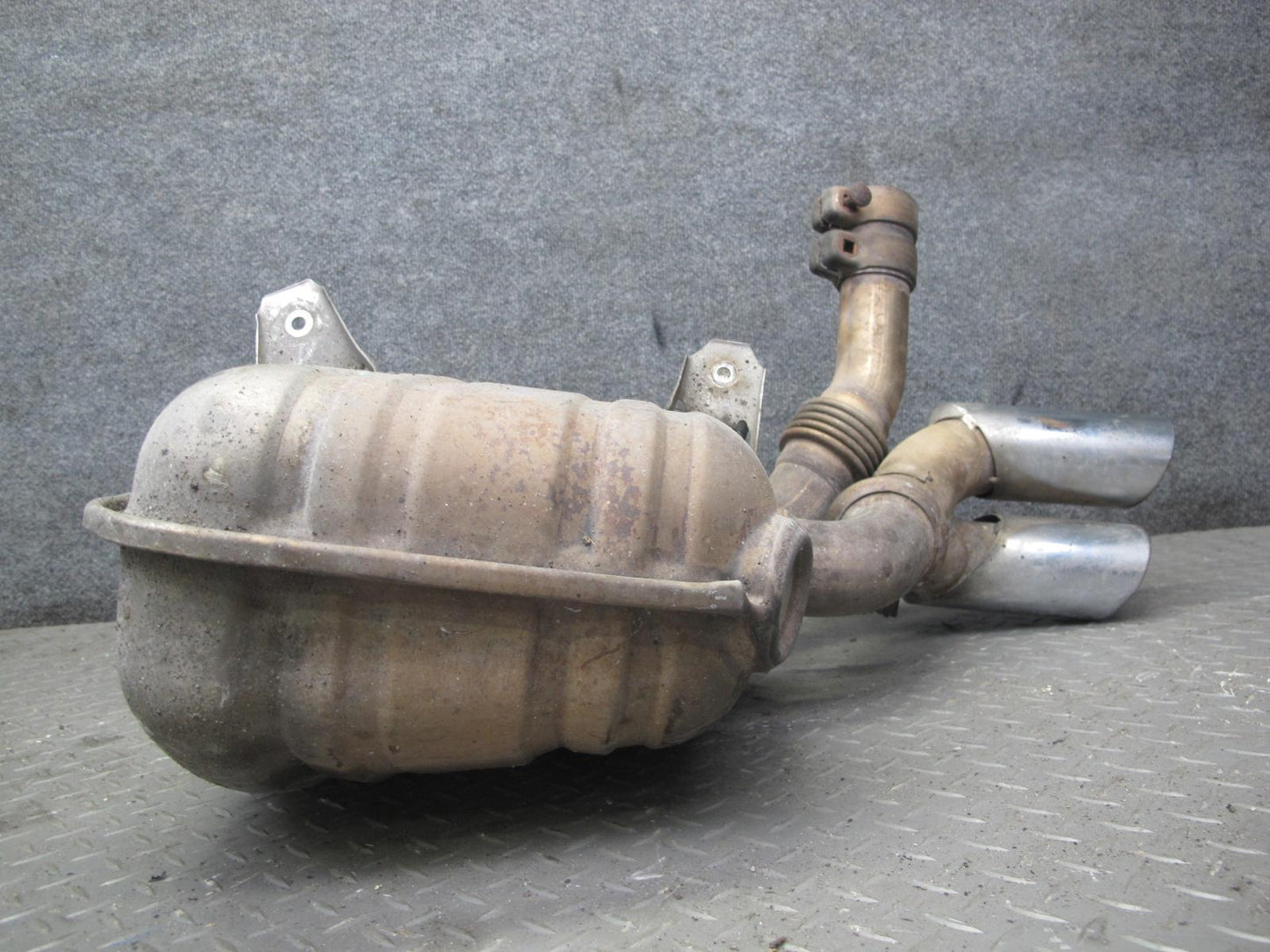 2002-2005 Porsche 911 996 3.6L Rear Left Exhaust Muffler w Tips