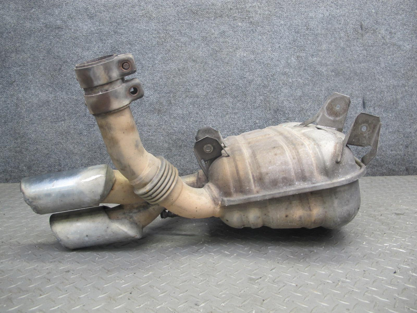 2002-2005 Porsche 911 996 3.6L Rear Left Exhaust Muffler w Tips