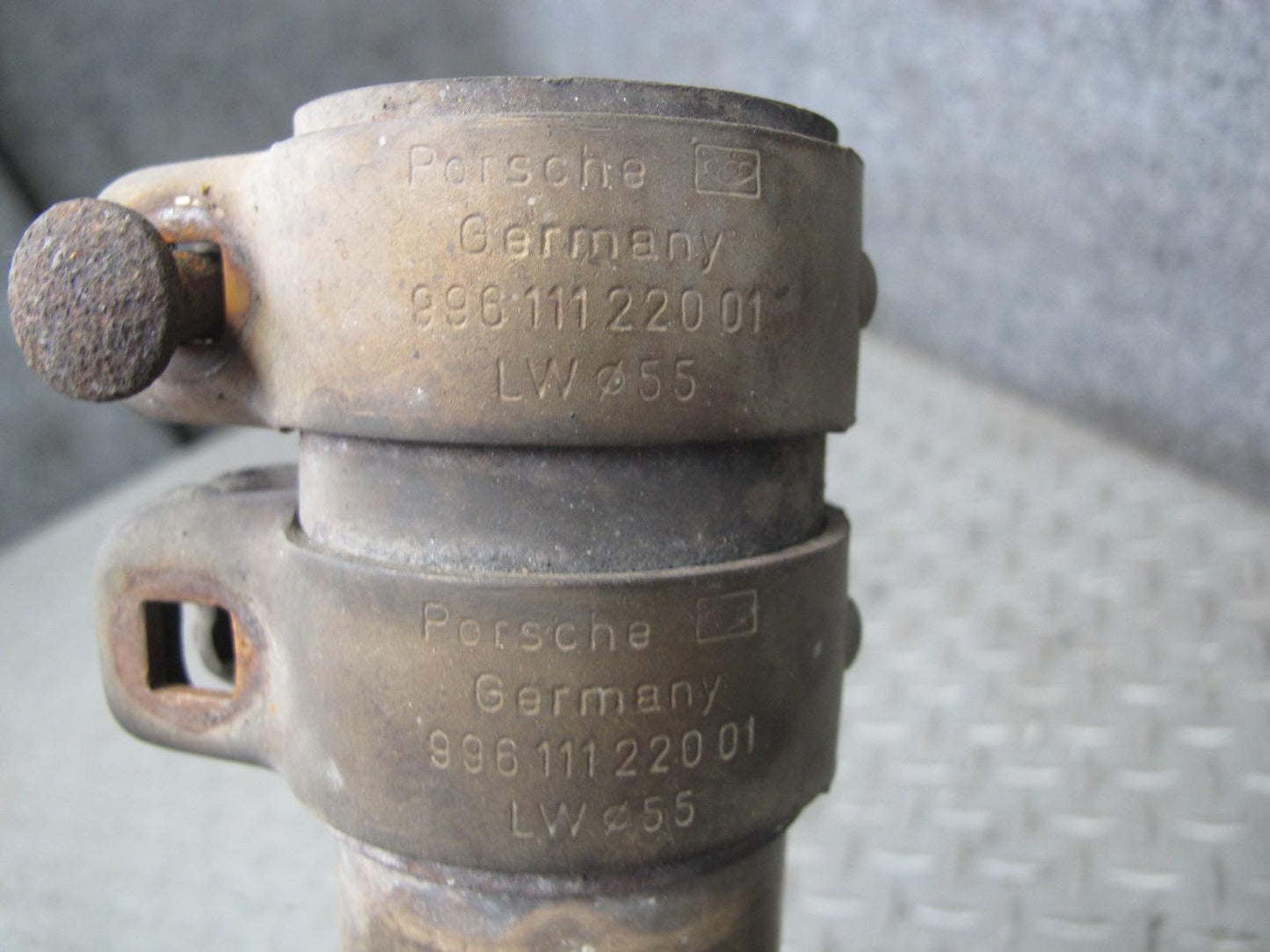 2002-2005 Porsche 911 996 3.6L Rear Left Exhaust Muffler w Tips