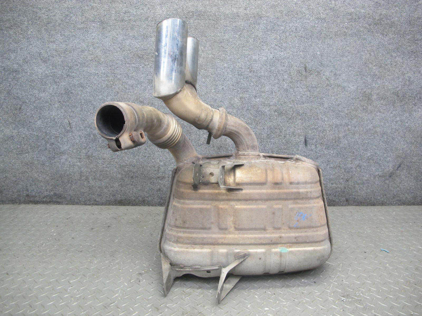 2002-2005 Porsche 911 996 3.6L Rear Left Exhaust Muffler w Tips