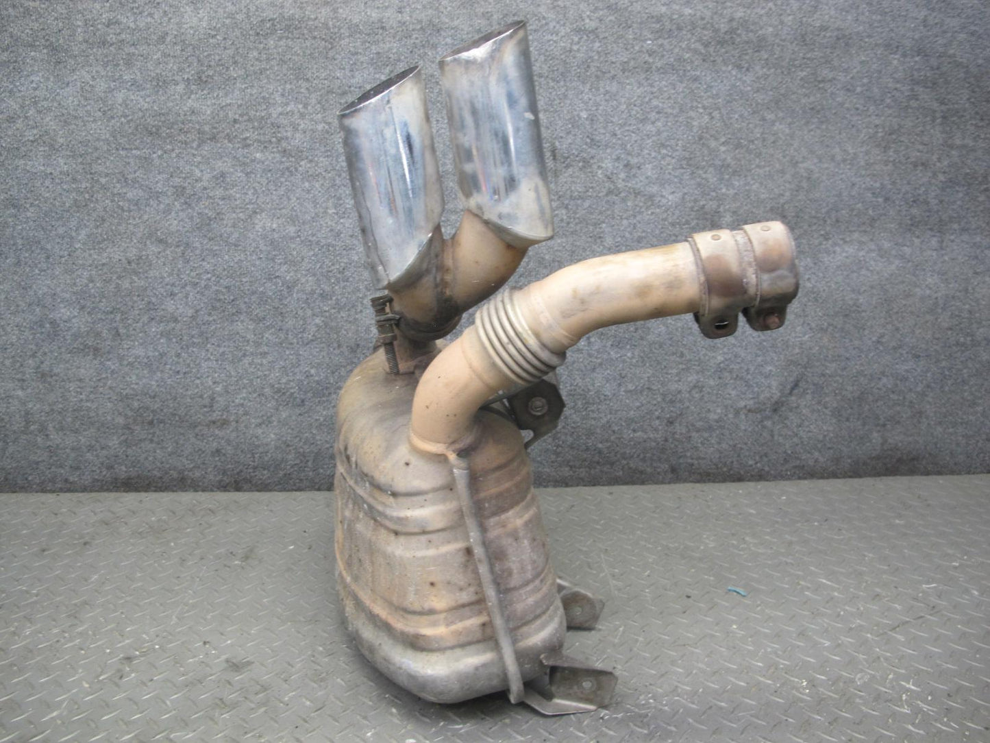 2002-2005 Porsche 911 996 3.6L Rear Left Exhaust Muffler w Tips