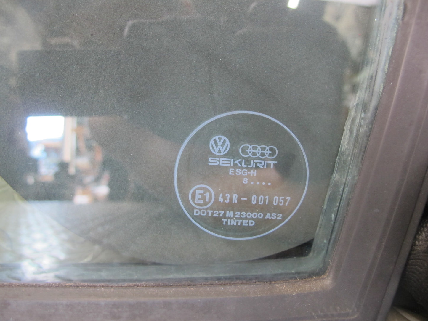 85-88 Volkswagen Scirocco MK2 Rear Right Side Quarter Glass Window w Seal OEM