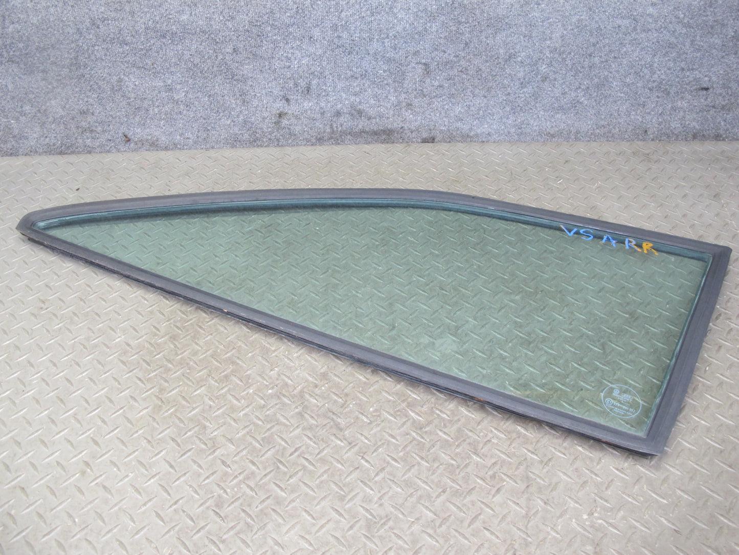 85-88 Volkswagen Scirocco MK2 Rear Right Side Quarter Glass Window w Seal OEM