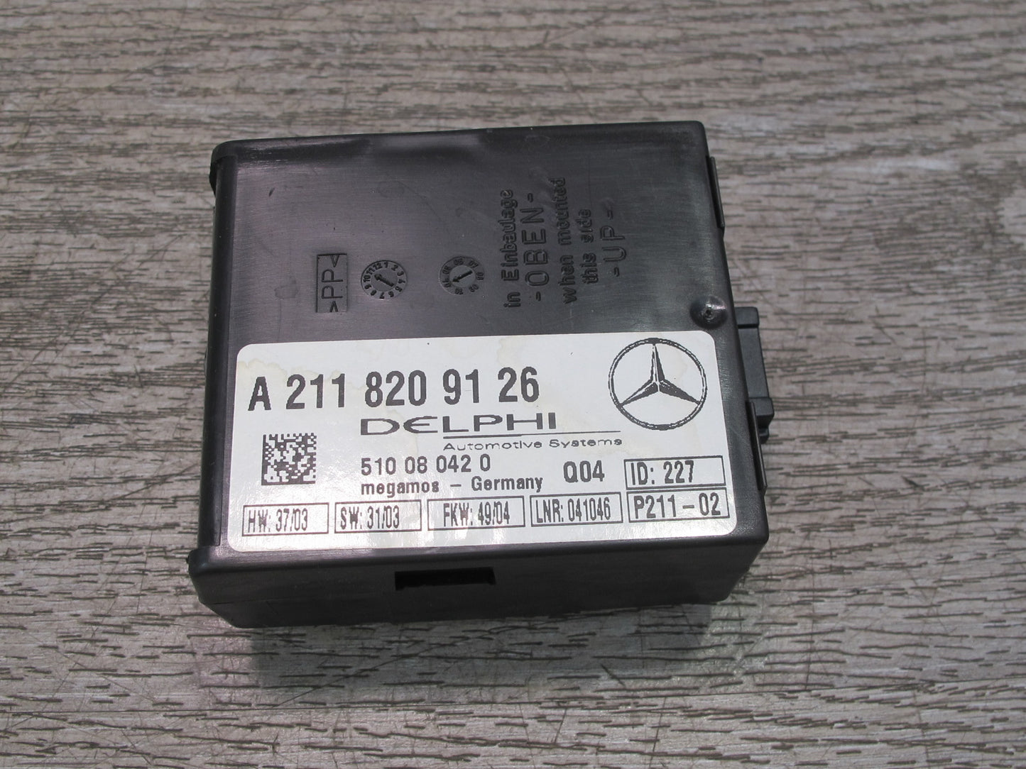 05-11 Mercedes R171 Slk-class Anti Theft Alarm Siren Sensor 2118209126 OEM