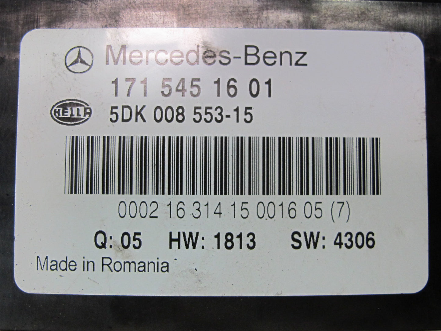 05-11 Mercedes R171 Slk-class Front SAM Fuse Relay Box Module 1715451601 OEM