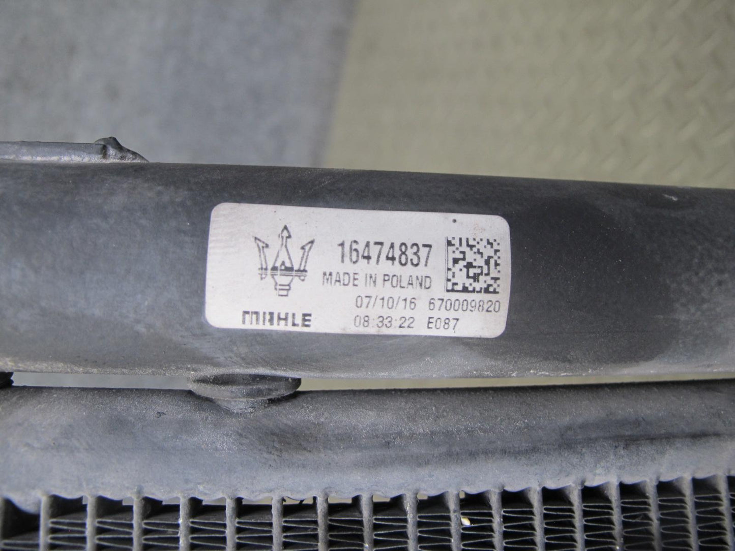 2017-2020 Maserati Levante M161 A/C Air Conditioning Condenser 670009820