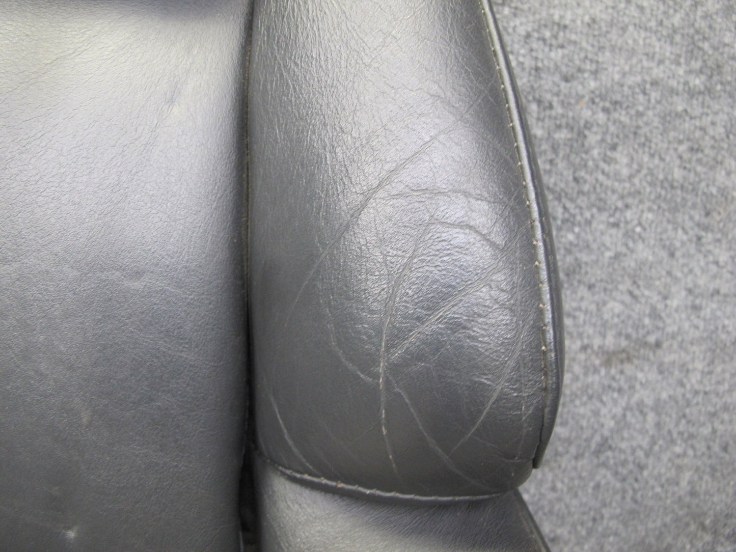 90-96 Nissan Z32 300ZX Front Right Seat Upper Backrest Leather Cushion Black OEM