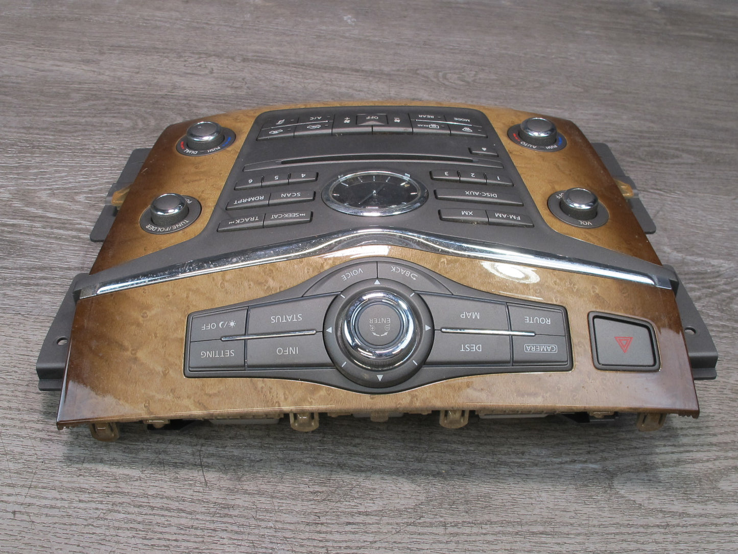 2011-2013 Infiniti QX56 Dash A/C Radio Multimedia Climate Control Switch Panel