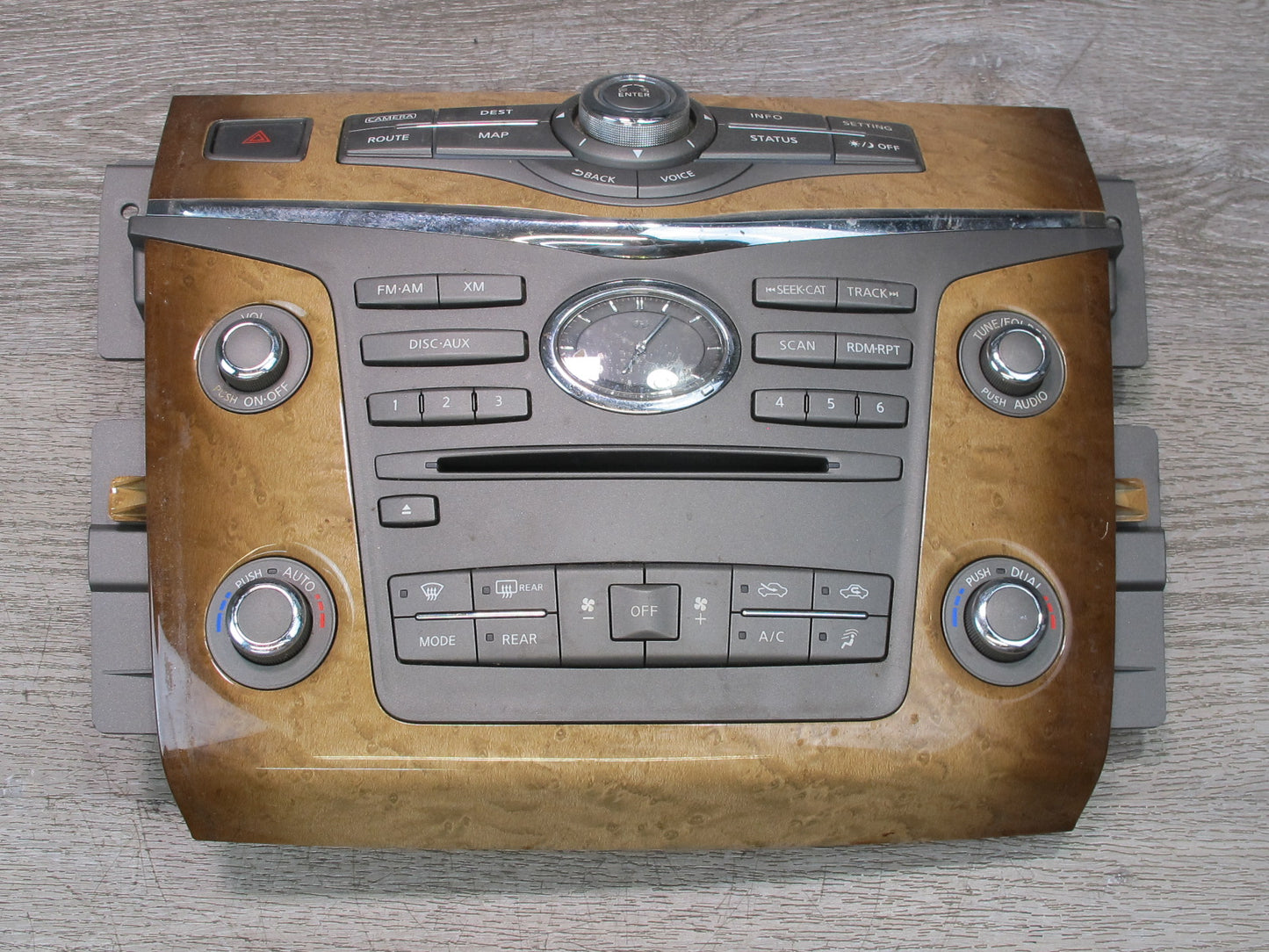 2011-2013 Infiniti QX56 Dash A/C Radio Multimedia Climate Control Switch Panel