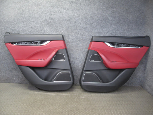 2017-2020 Maserati Levante M161 Rear Door Interior Trim Cover Panel Set of 2
